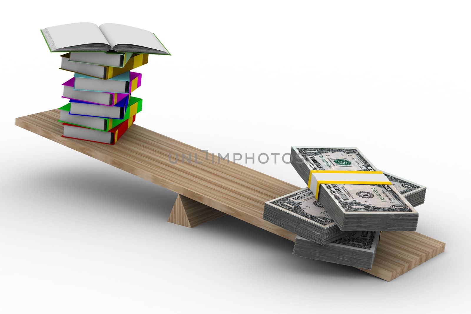 Paid training. Isolated 3D image on white background