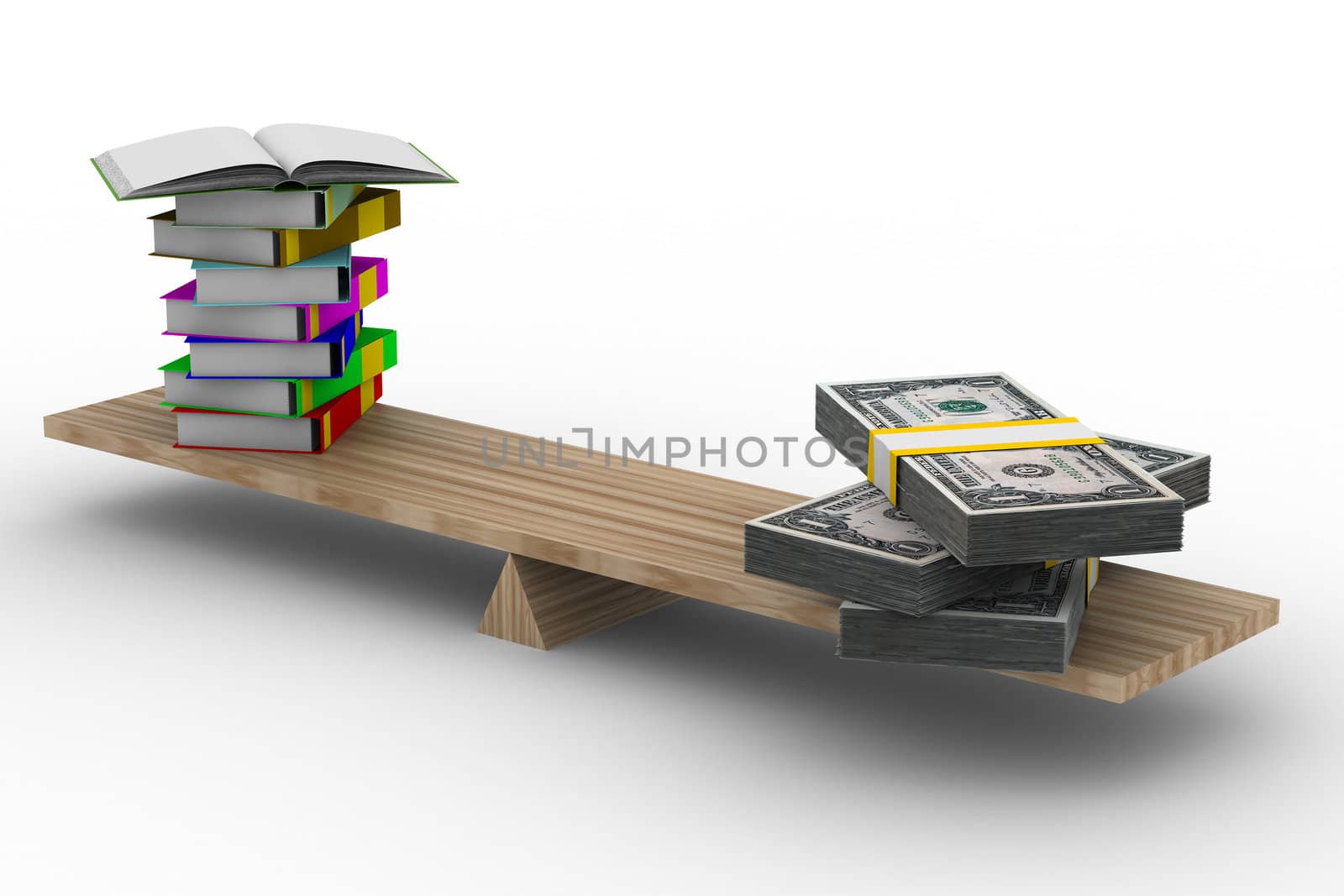 Paid training. Isolated 3D image on white background
