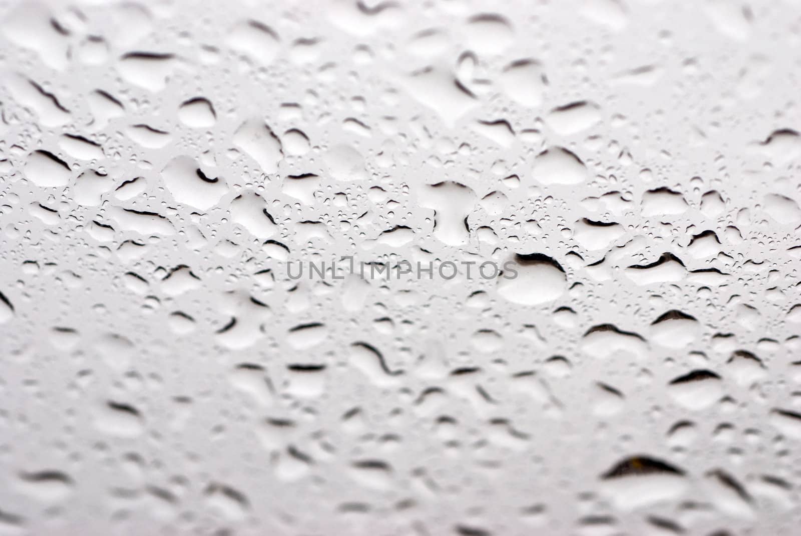 Drops of a rain on glass, liquid