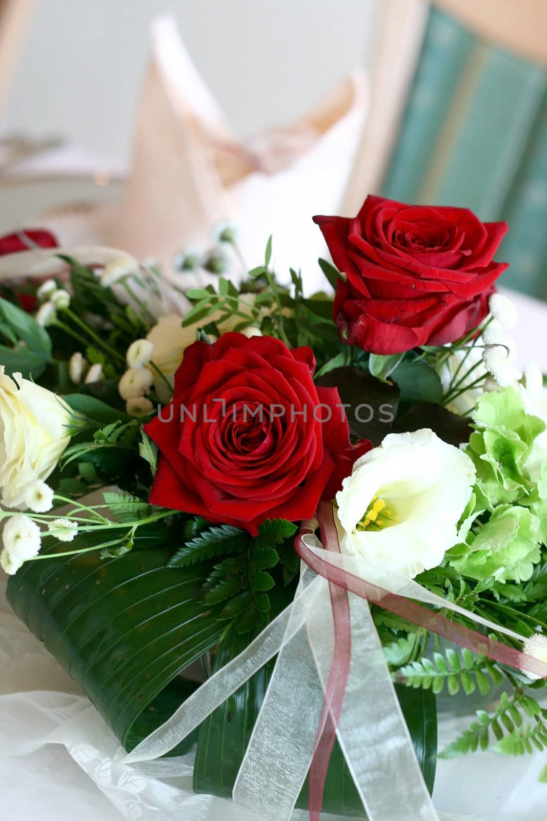 flower decoration on a wedding table