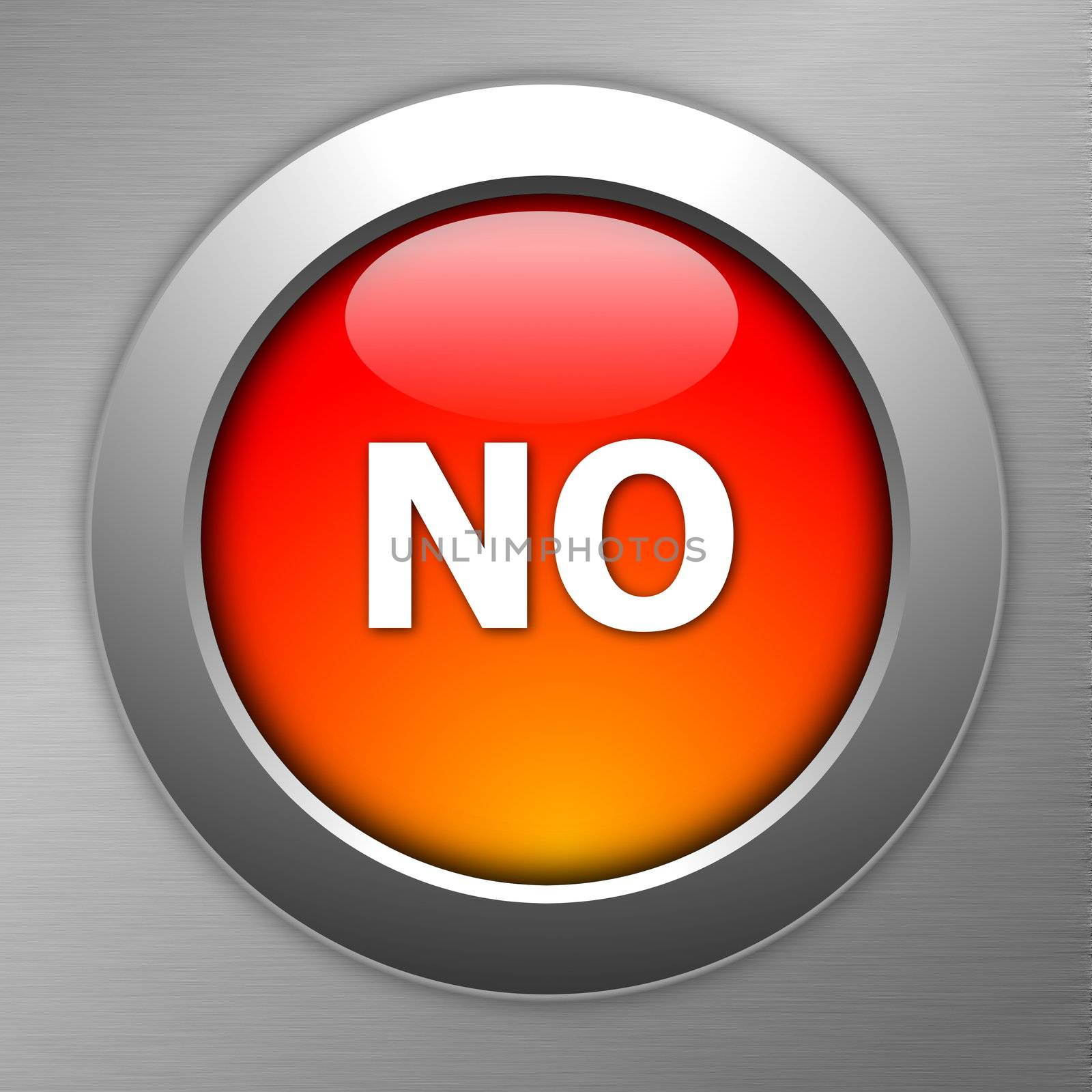 yes and no button on metal background