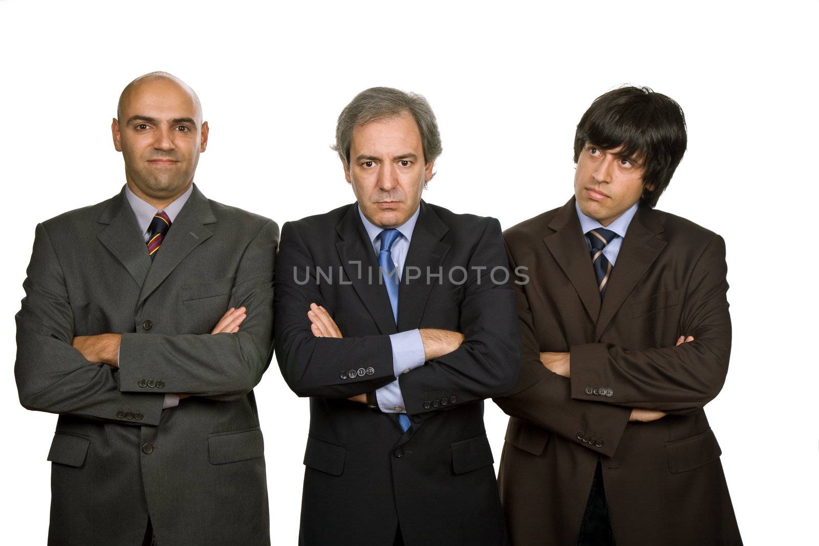 three business man isolated on white background