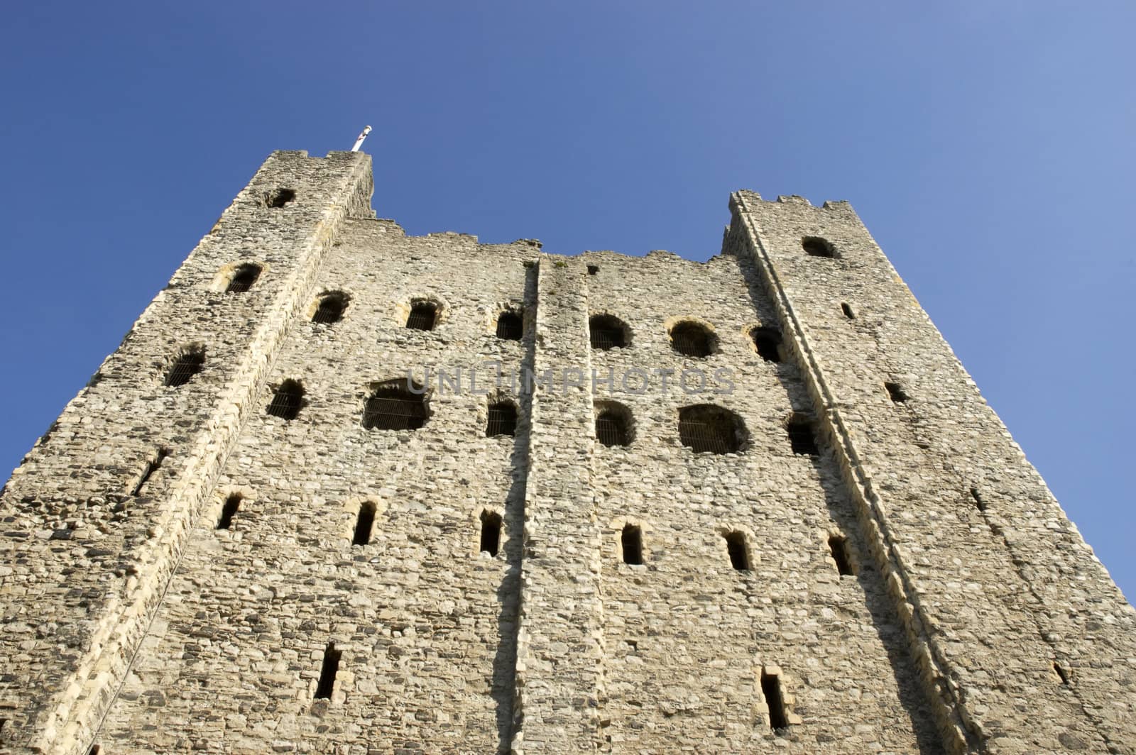 A view of Rochester Castle in Kent, England