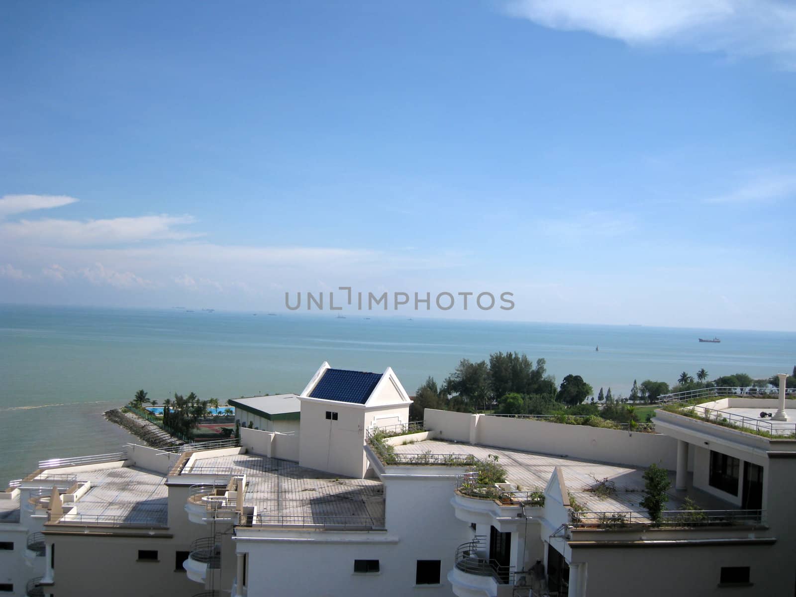 a sea view from the window