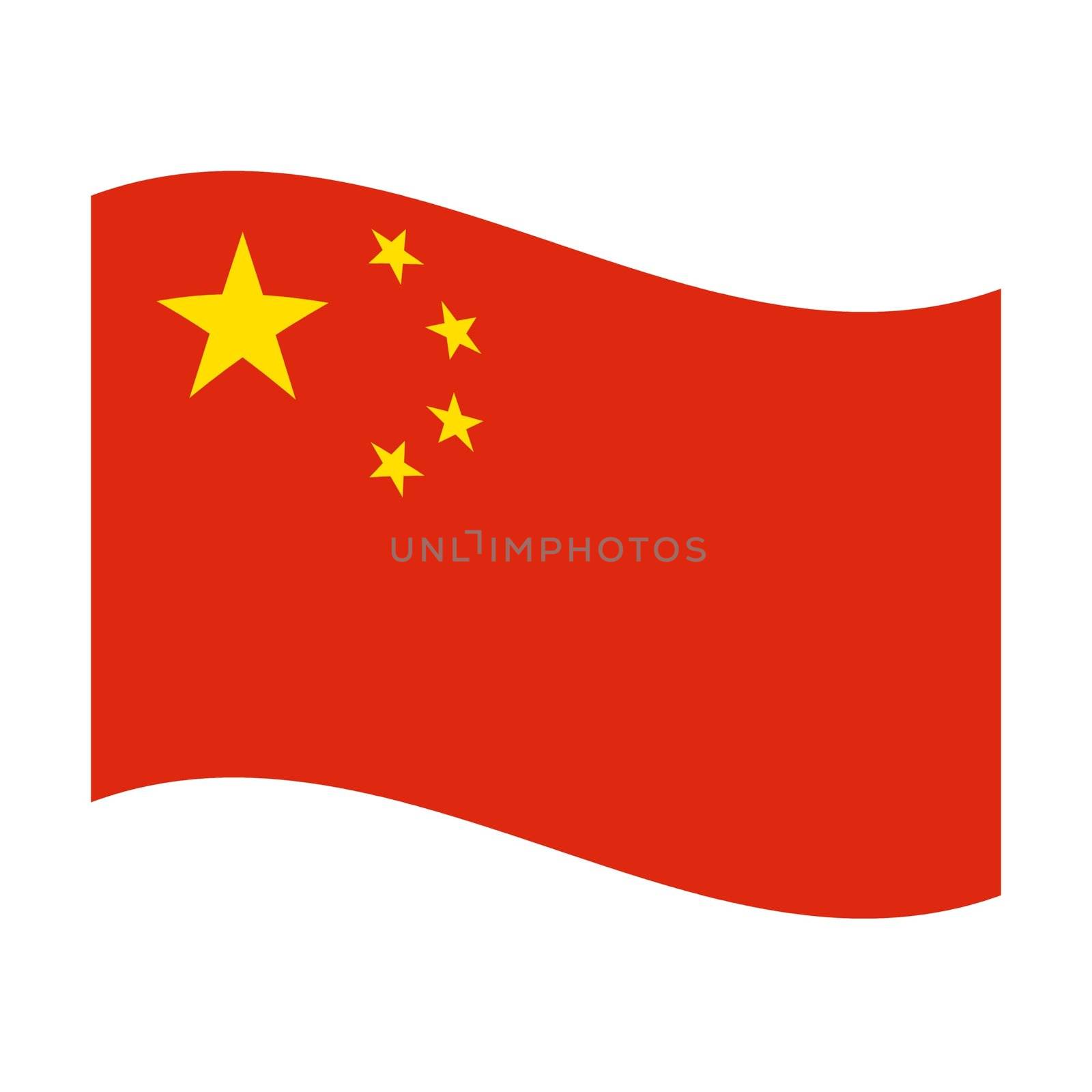 flag of people republic china by claudiodivizia