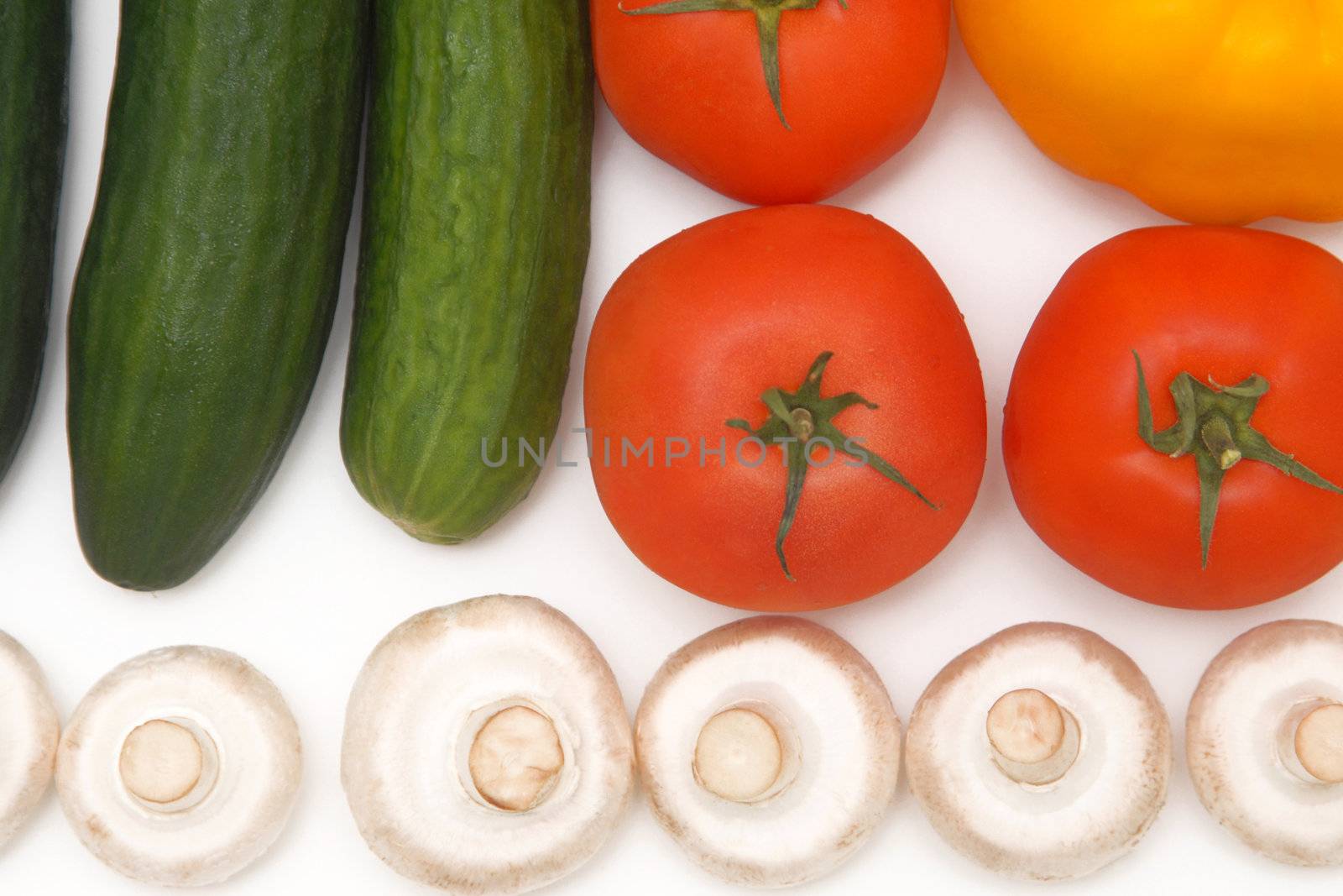 Abstract composition of the colorful vegetables