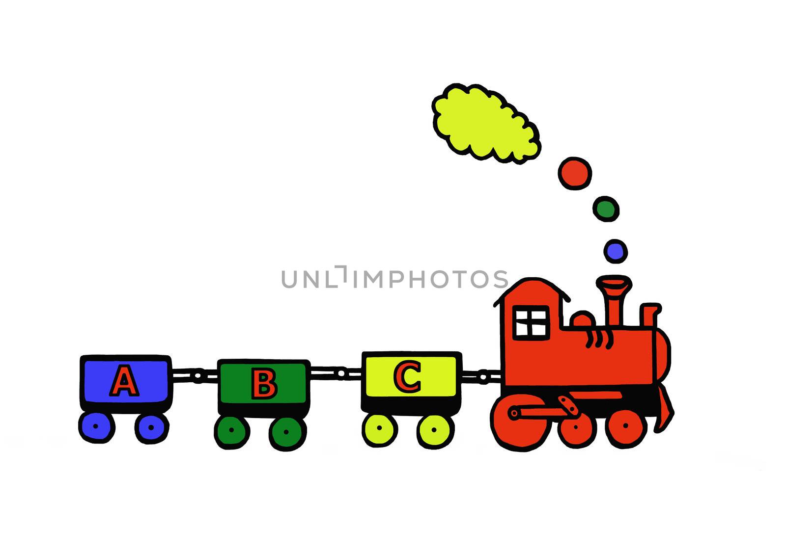 Funny educational train by Yaurinko