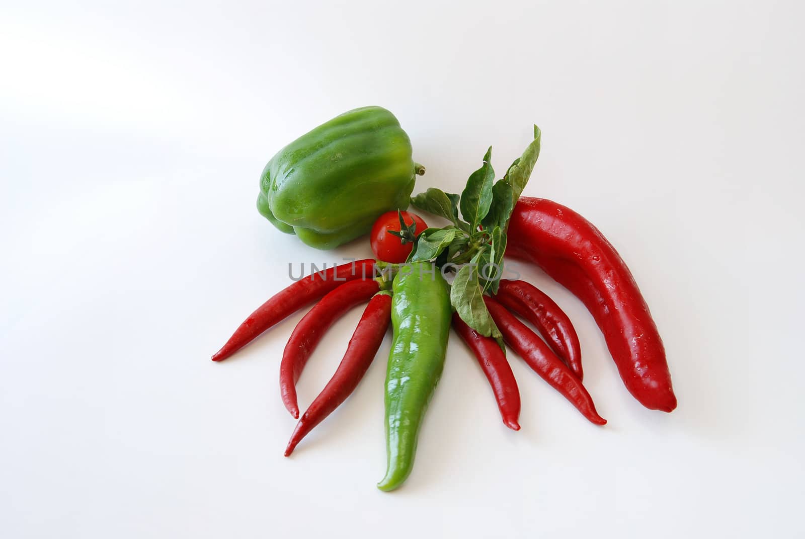  kitchen vegetable chili-pepper peppers and tomatoes
