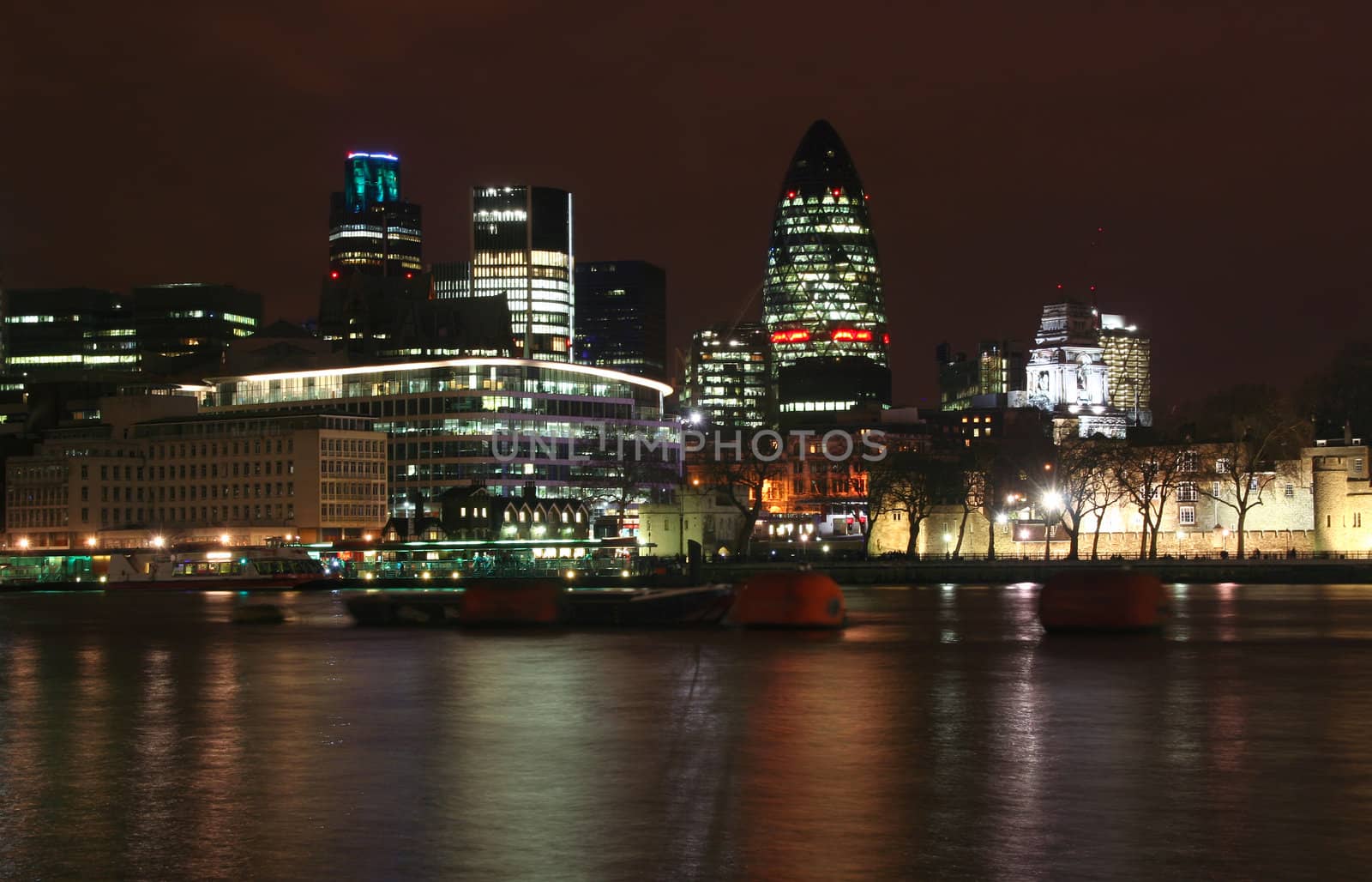 City of London at night