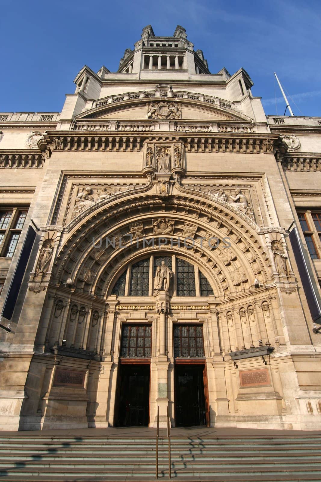 London. Entrance of the Victoria and Albert Museum in Kensington