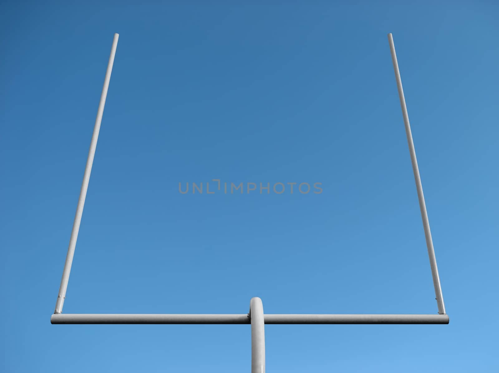 American football goal posts and the blue sky by anikasalsera