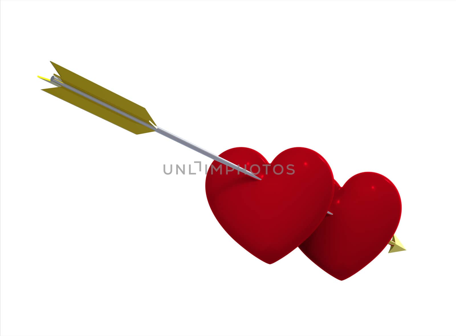 Two hearts pierced by an arrow by Boris15
