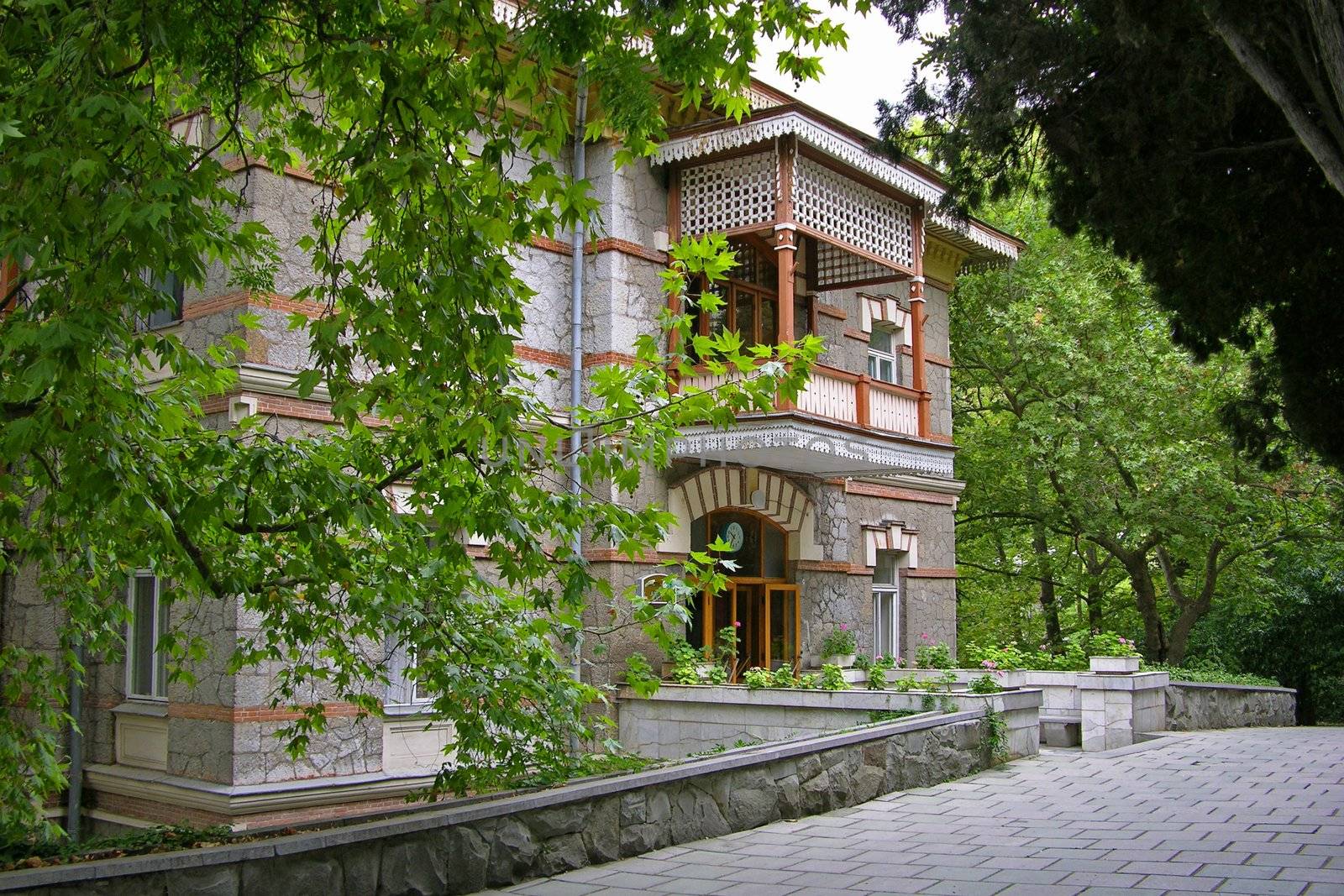 Sanatorium building in Gurzuf (Crimea Ukraine)