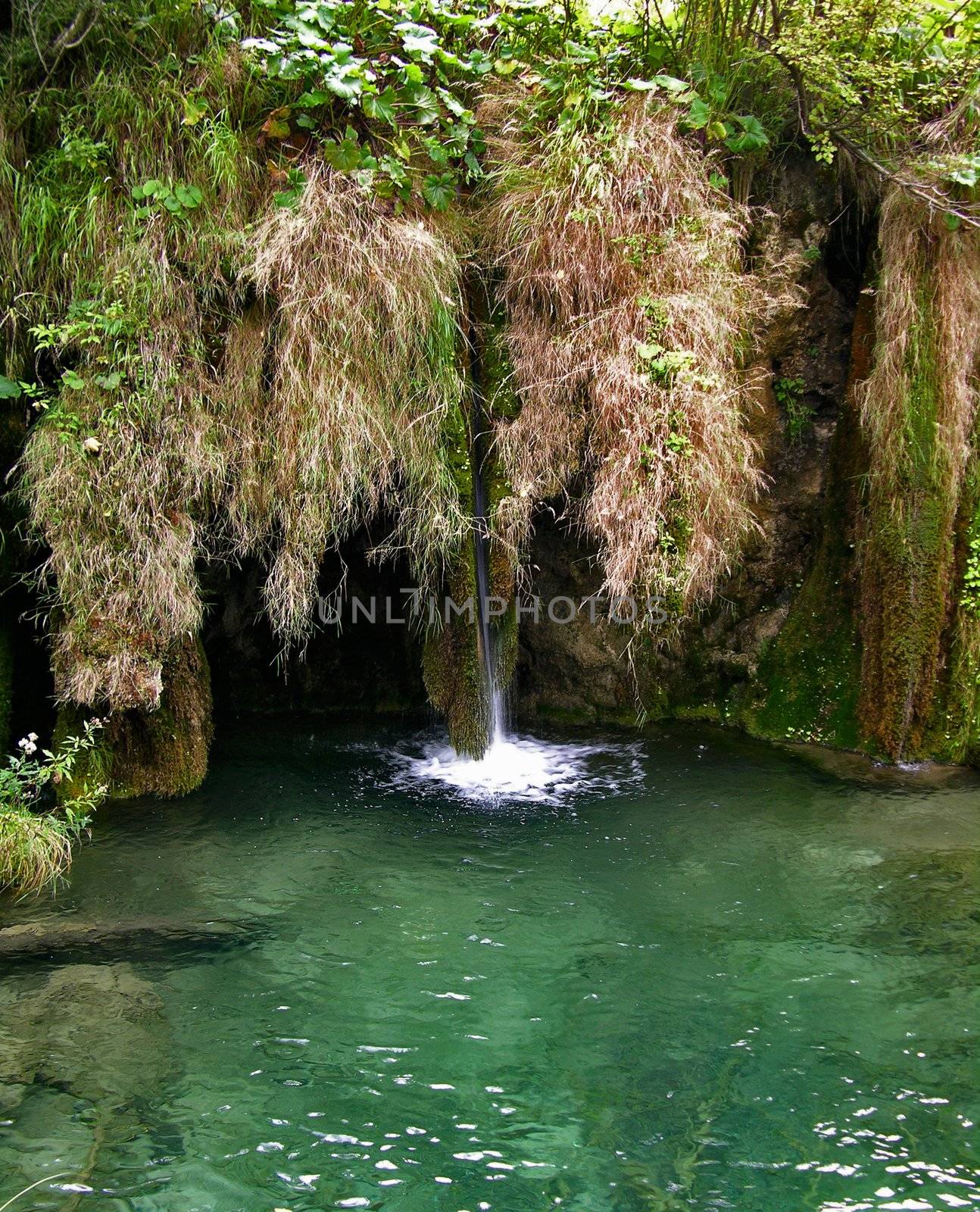 view of waterfalls in "Plitvice lakes" park