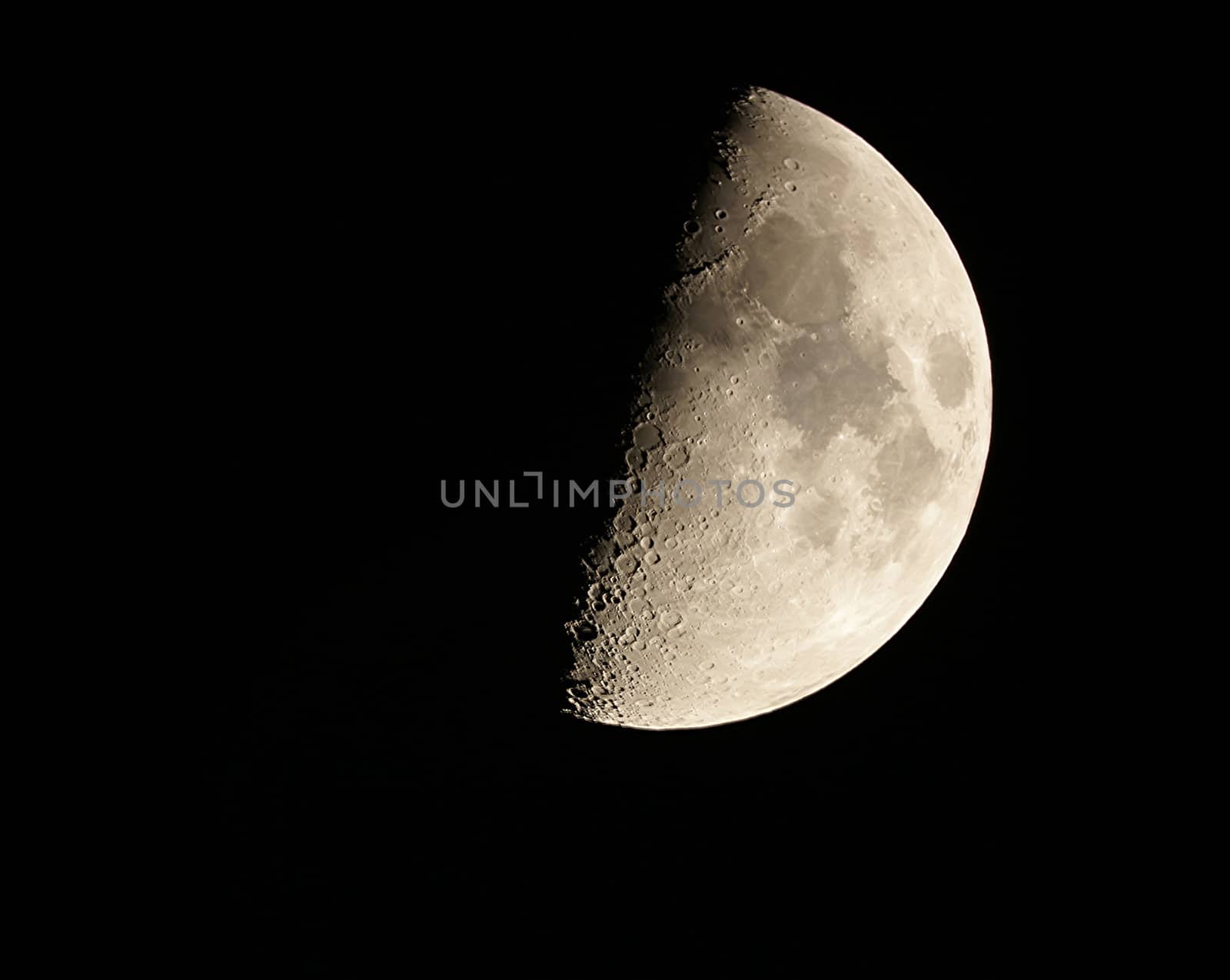 This is an image of a waxing moon as seen through a 8 inch Schmidt and Casgrain telescope.       