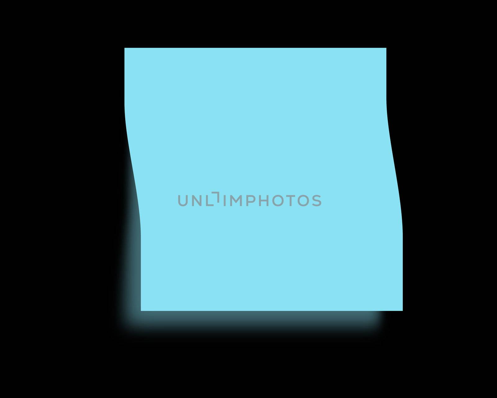 Post it Note Blue with copy space