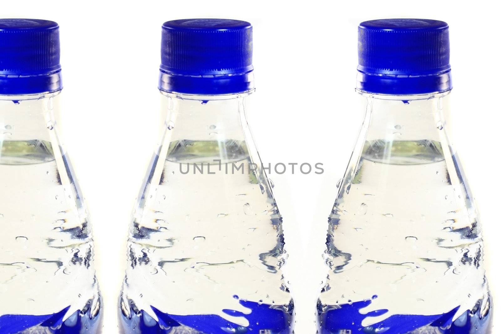 Bottle of mineral water in white background
