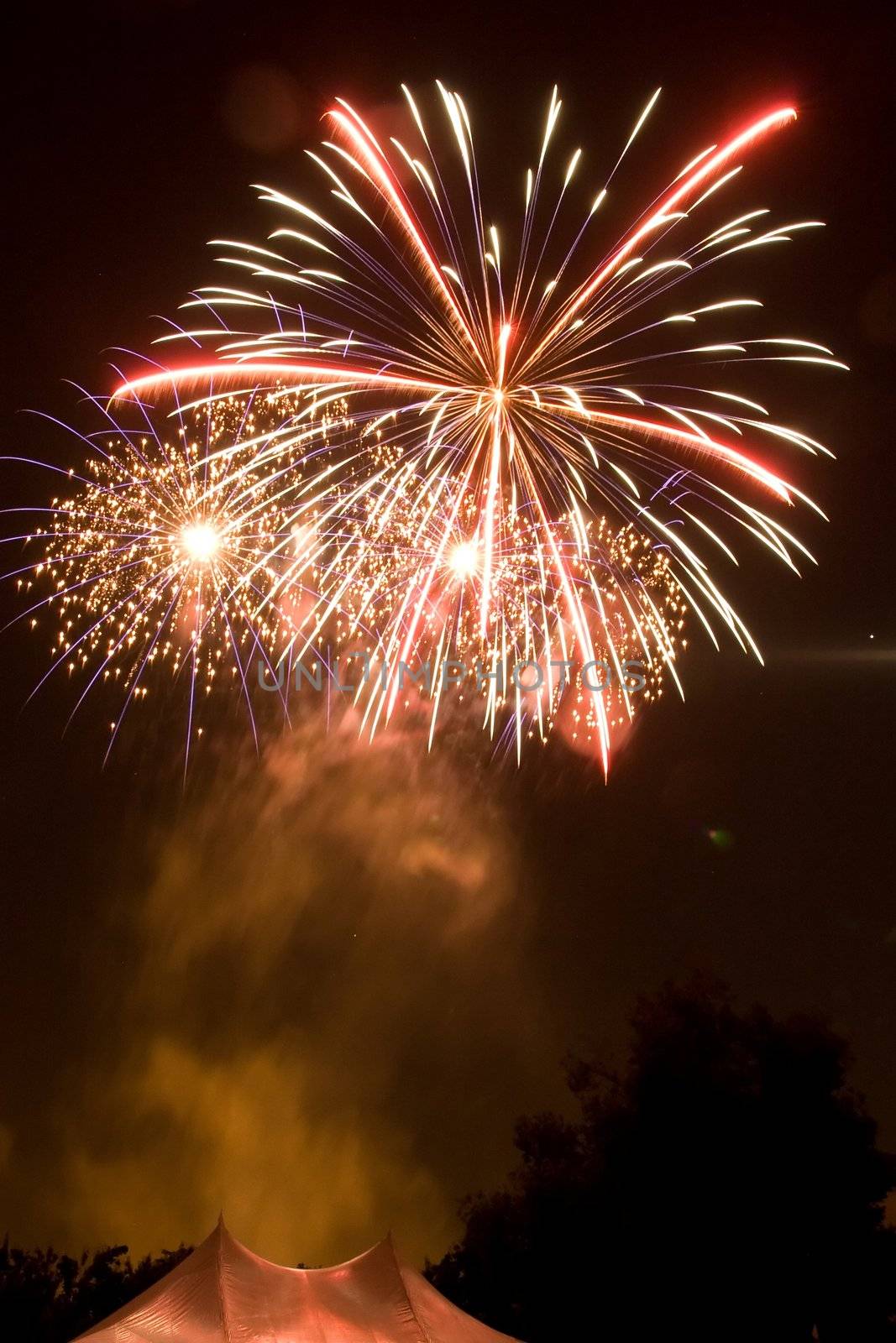 4th of July fireworks over San Jose, California