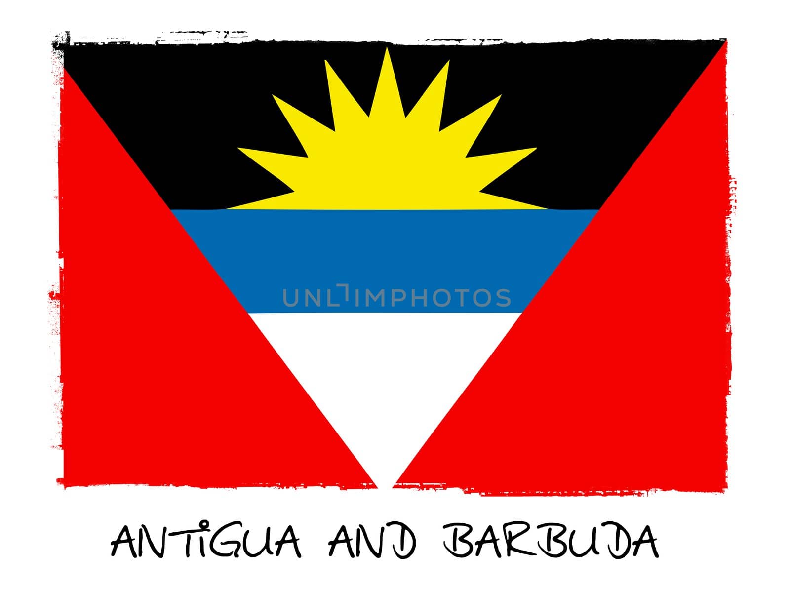 national flag of Antigua and Barbuda by vospalej