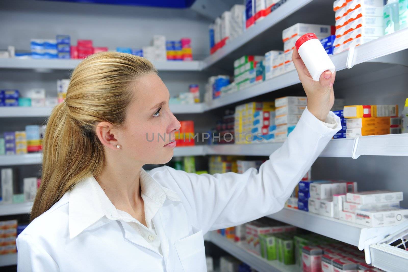 pharmacist searching the right medicine