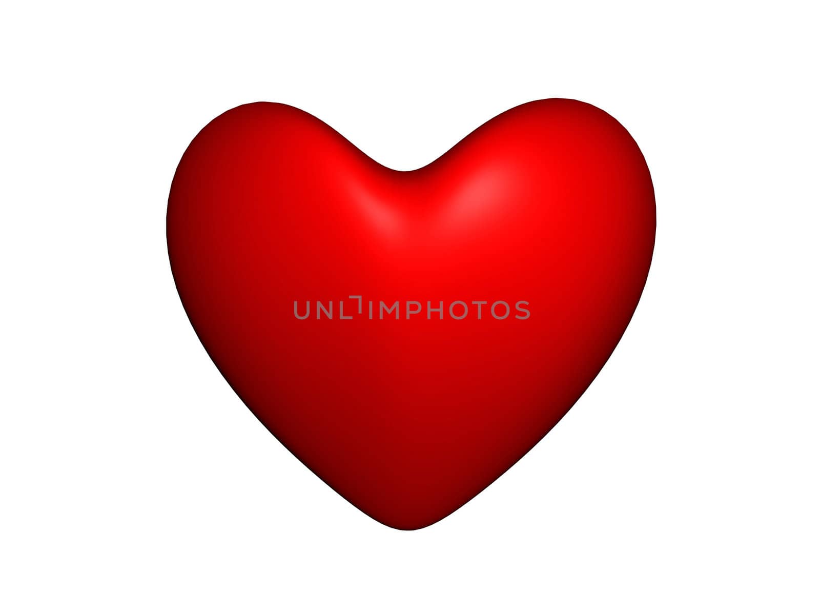 3D render of a red heart