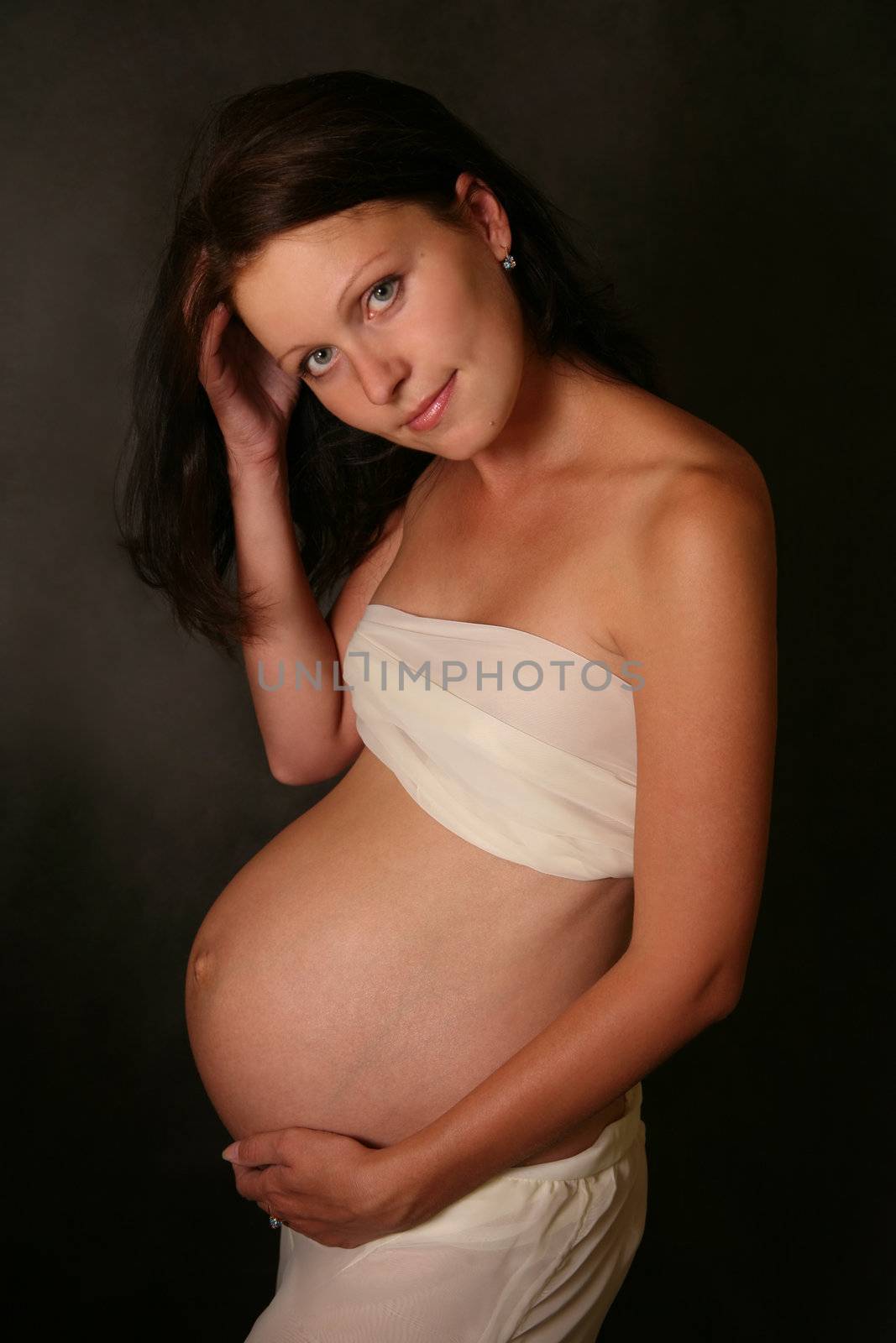 The pregnant woman on the ninth month. The girl was born