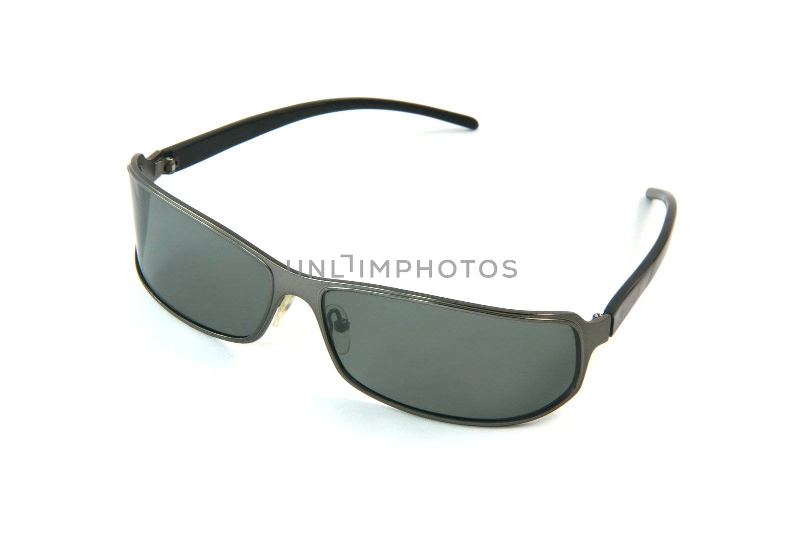 black modern sun glasses isolated on white background fashion concepts