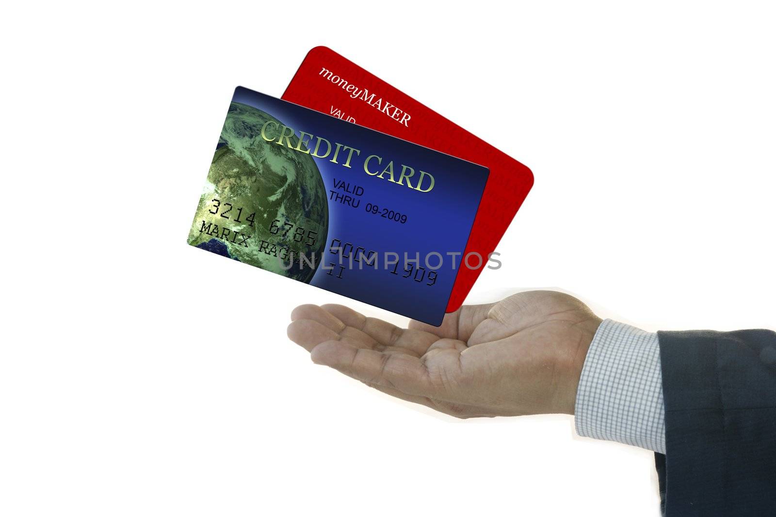 Businessman with Credit Cards by sacatani