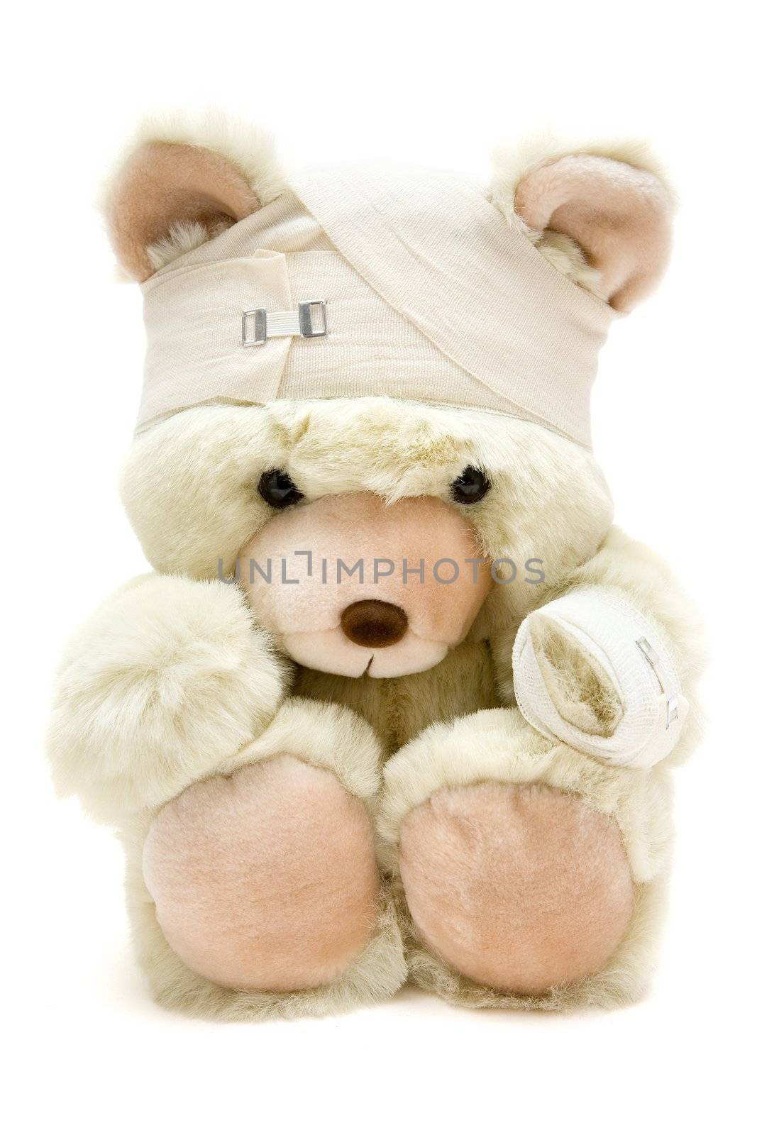 Bandaged Teddy by winterling