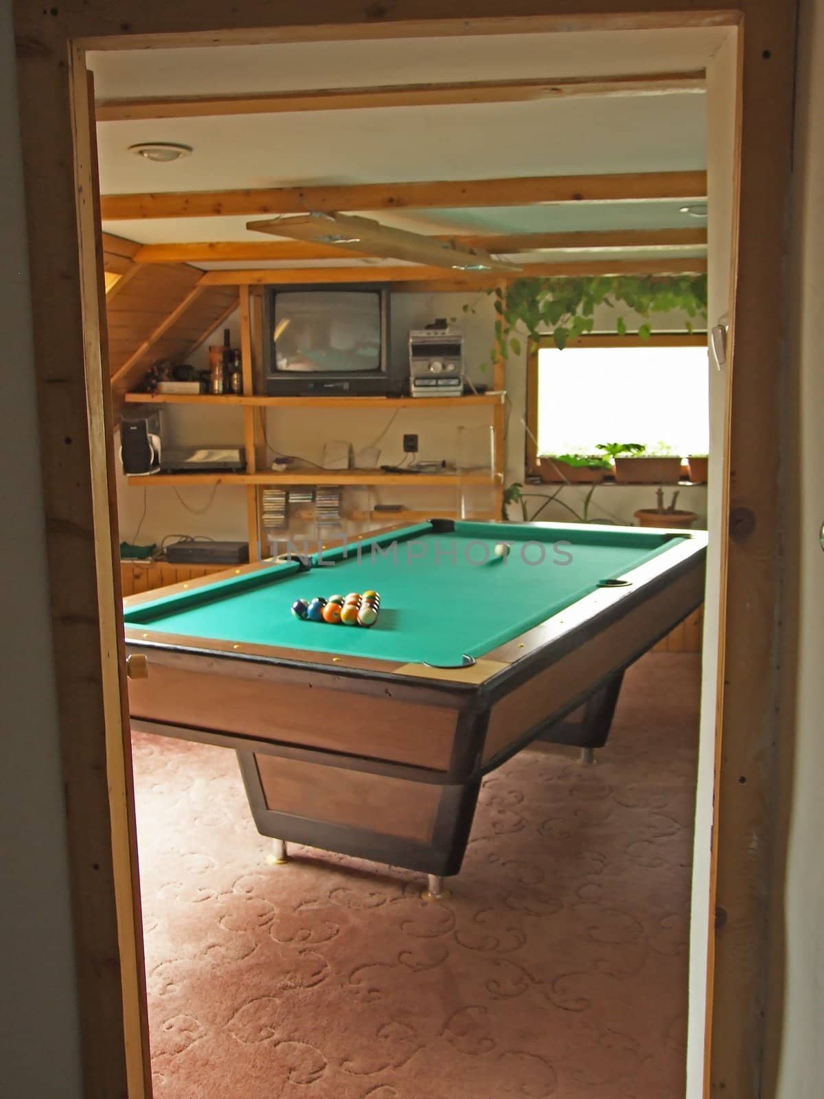 billiard-table in the elegant interior