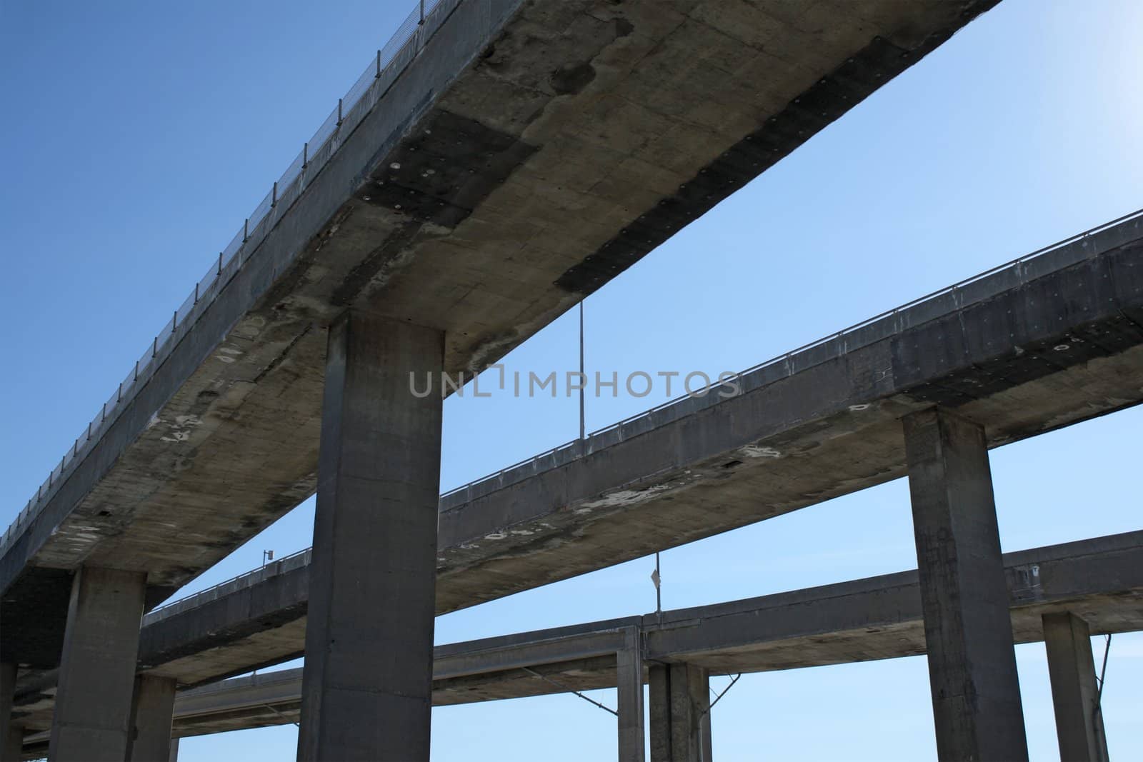 Side view of highway viaducts by anikasalsera
