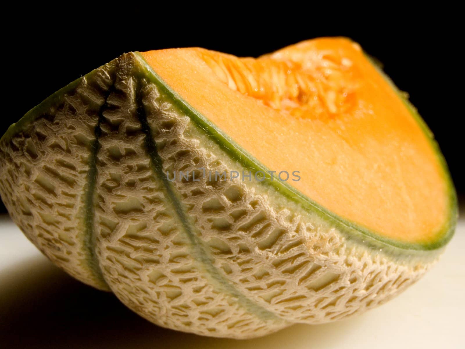 Close-up of a cut melon