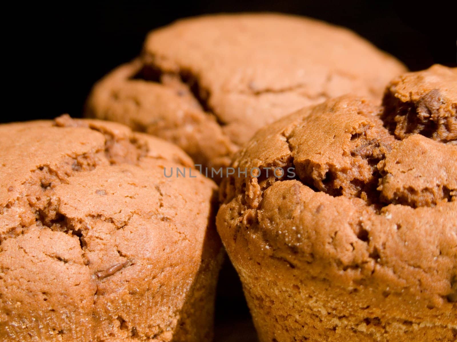Close-up of homemade chocolate muffins