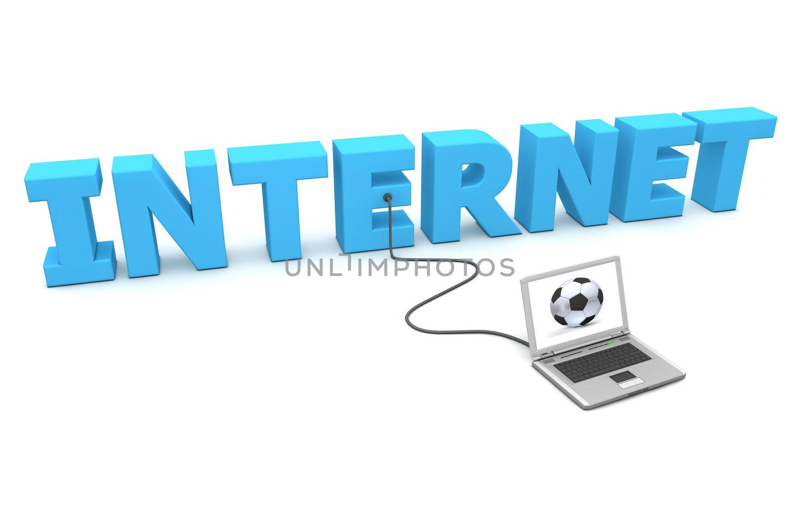 Laptop Wired to Internet by PixBox