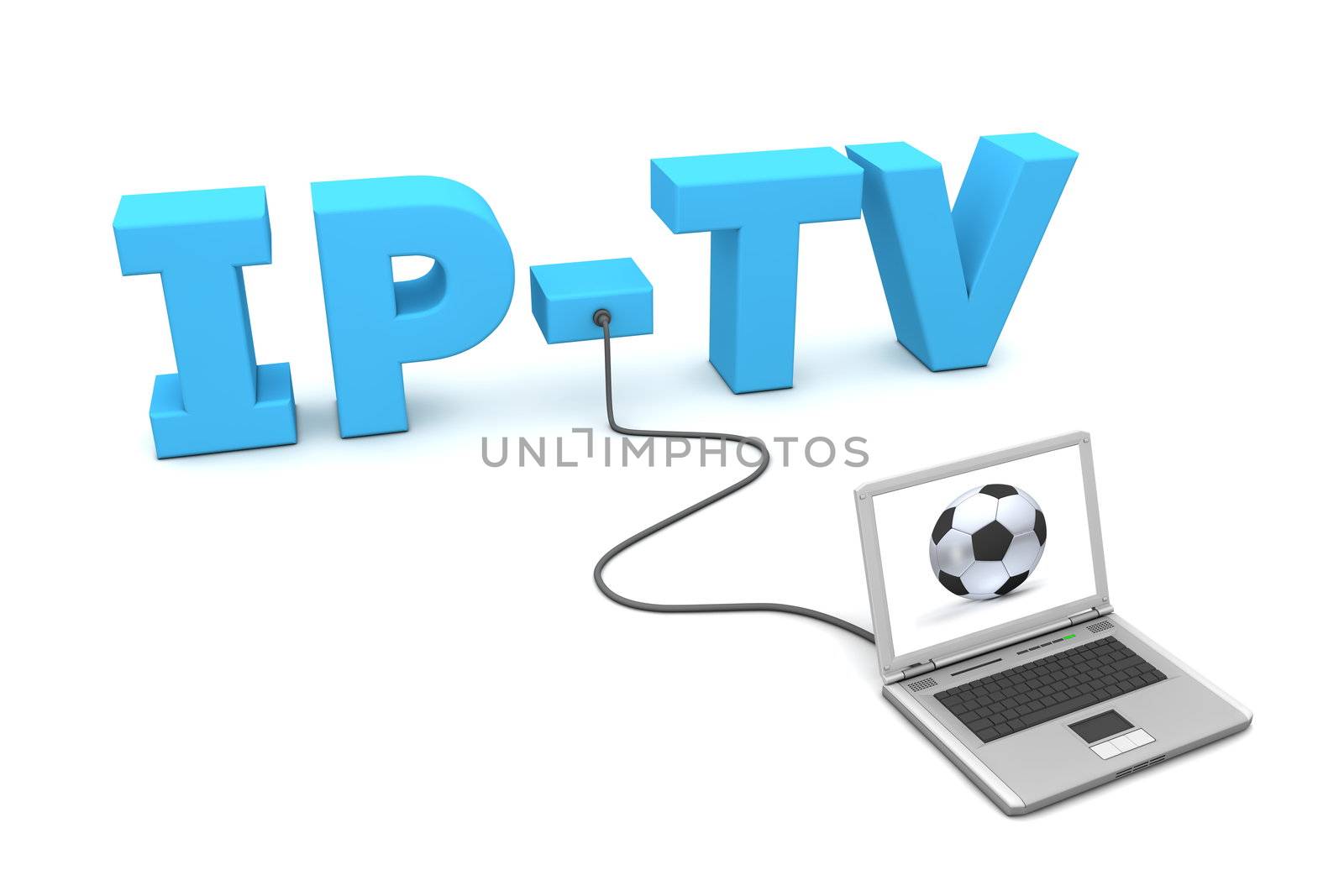 Laptop Wired to IP-TV by PixBox