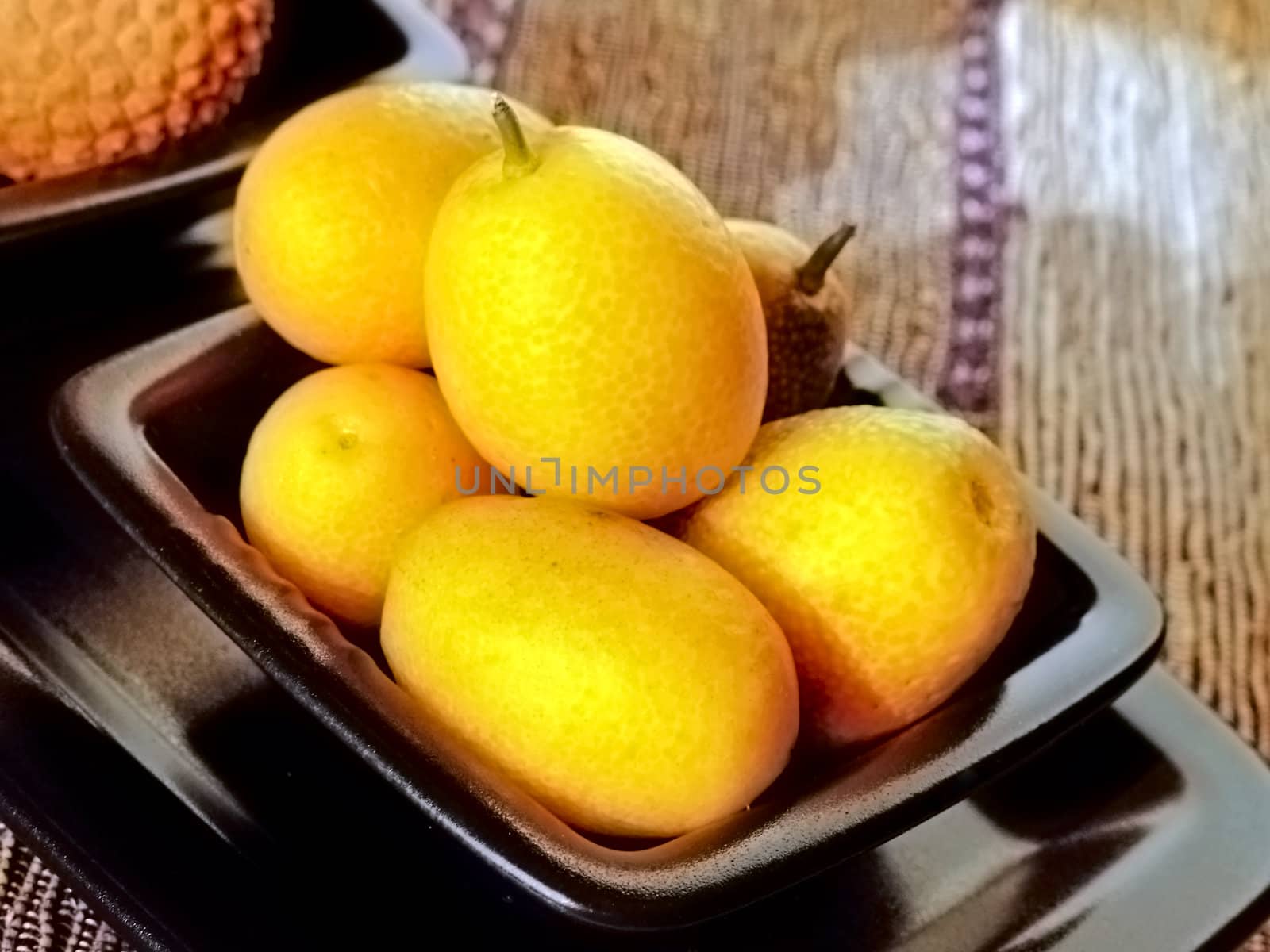 Close-up of fresh kumquats