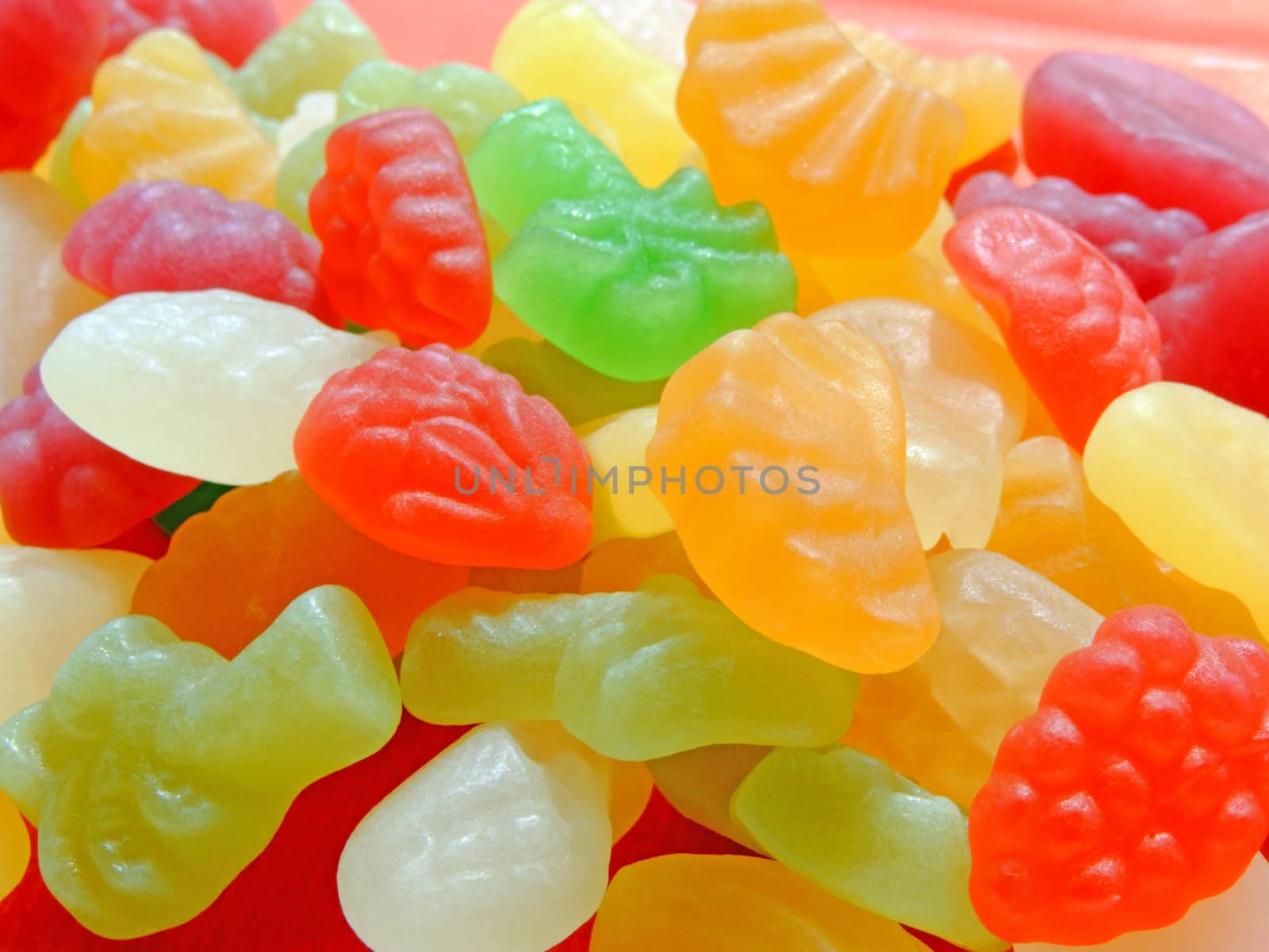 Mixed fruit flavored candies