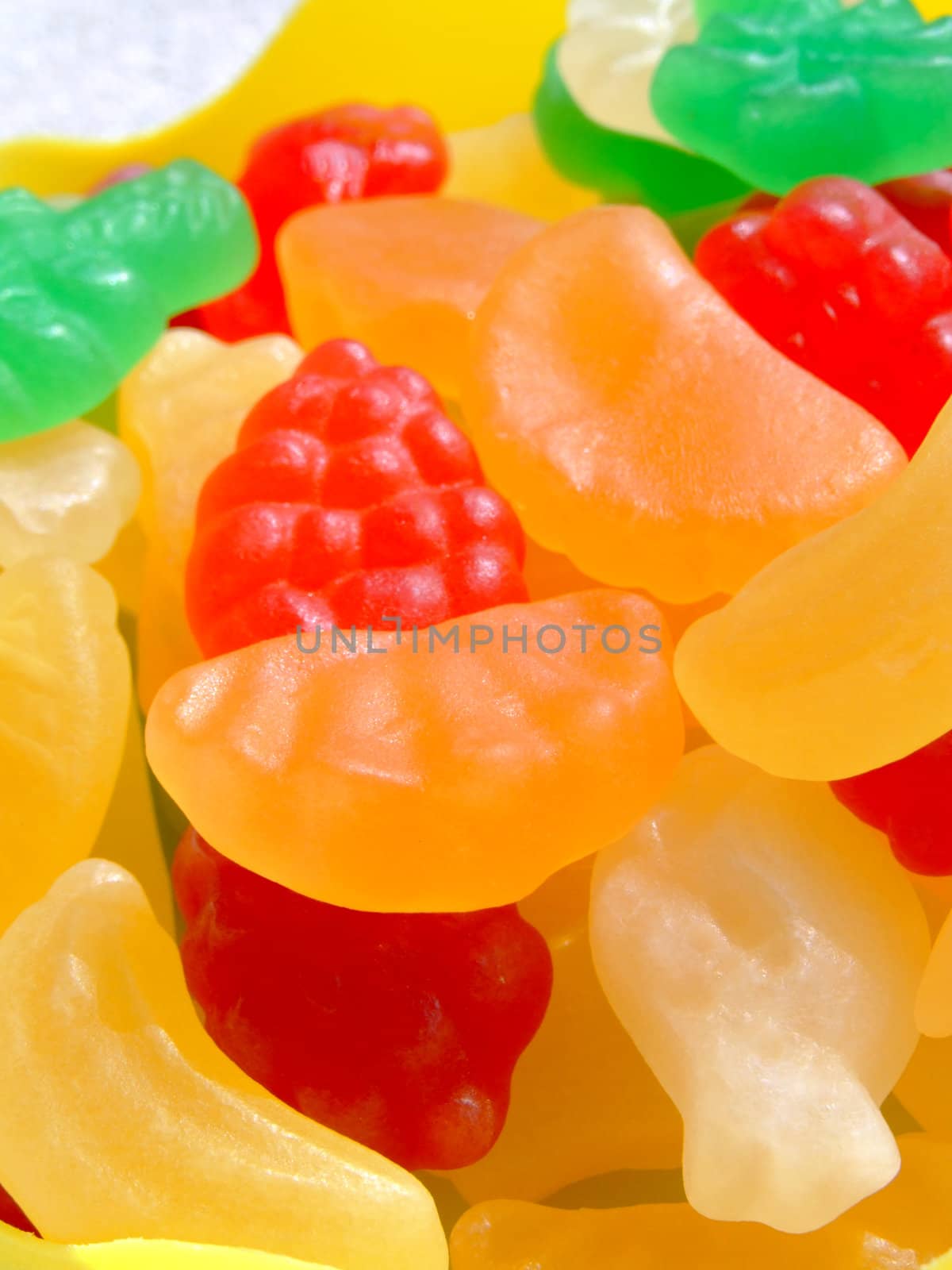 Mixed fruit flavored candies