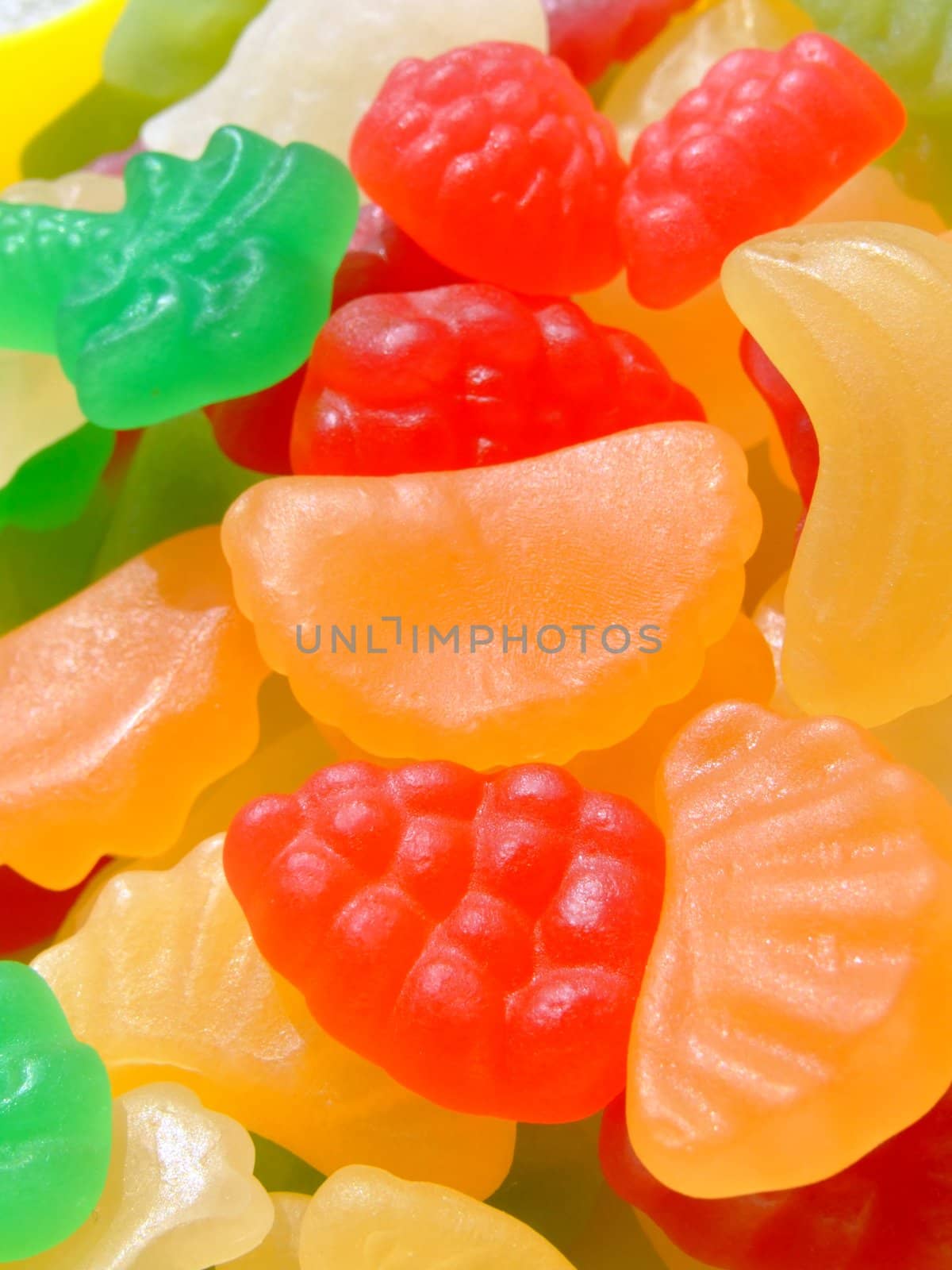 Mixed fruit flavored candies