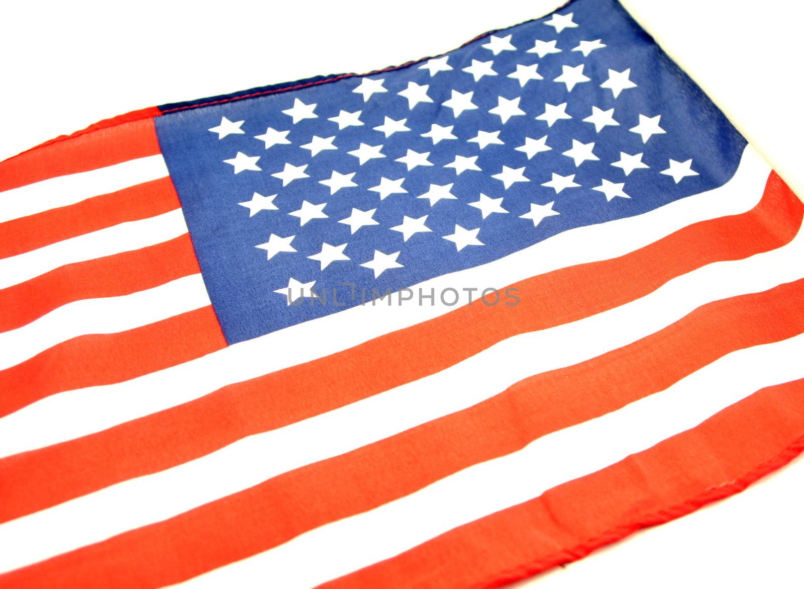 United States Flag on white background
