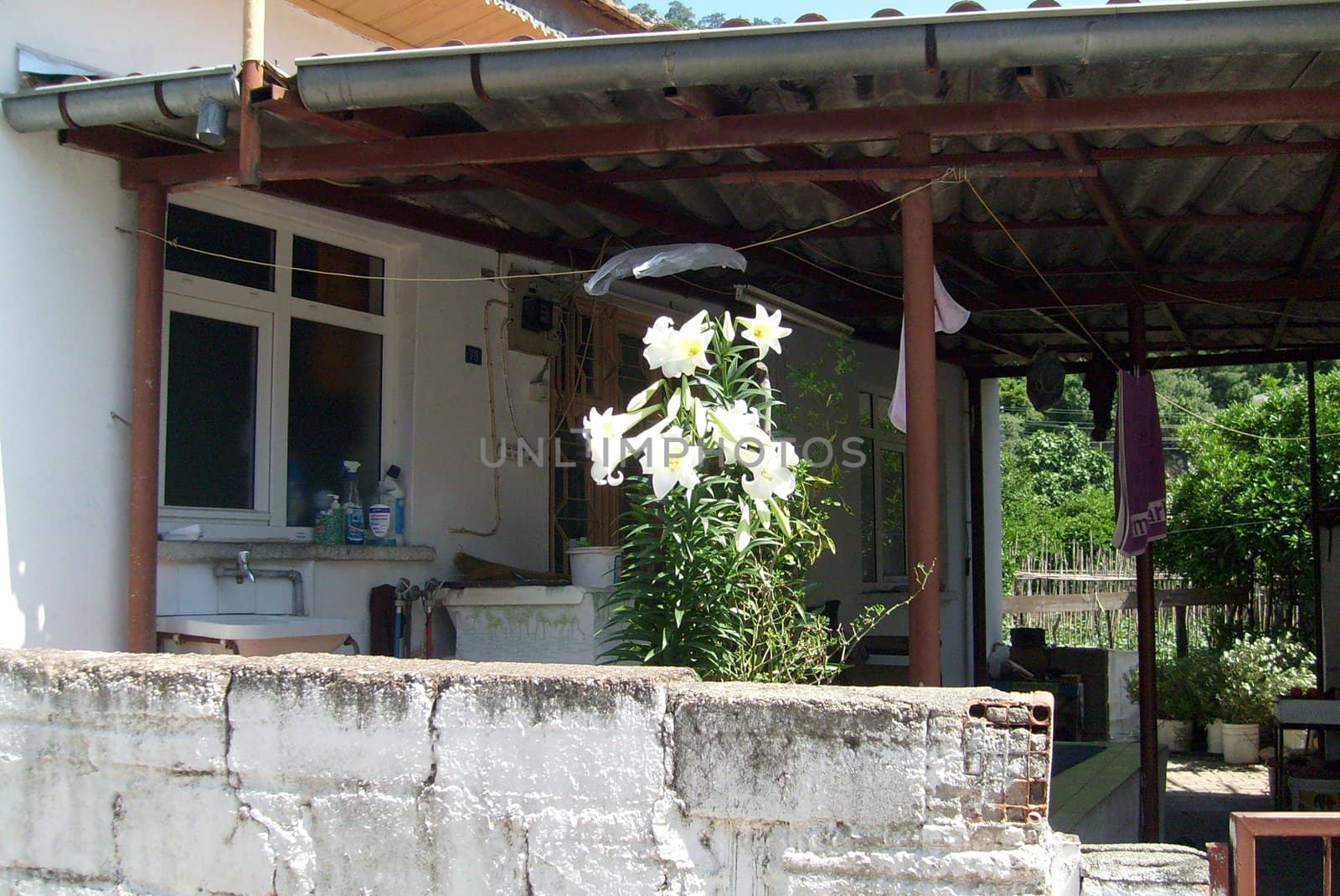 Traditional Turksih home in resort of Icmeler, Turkey.