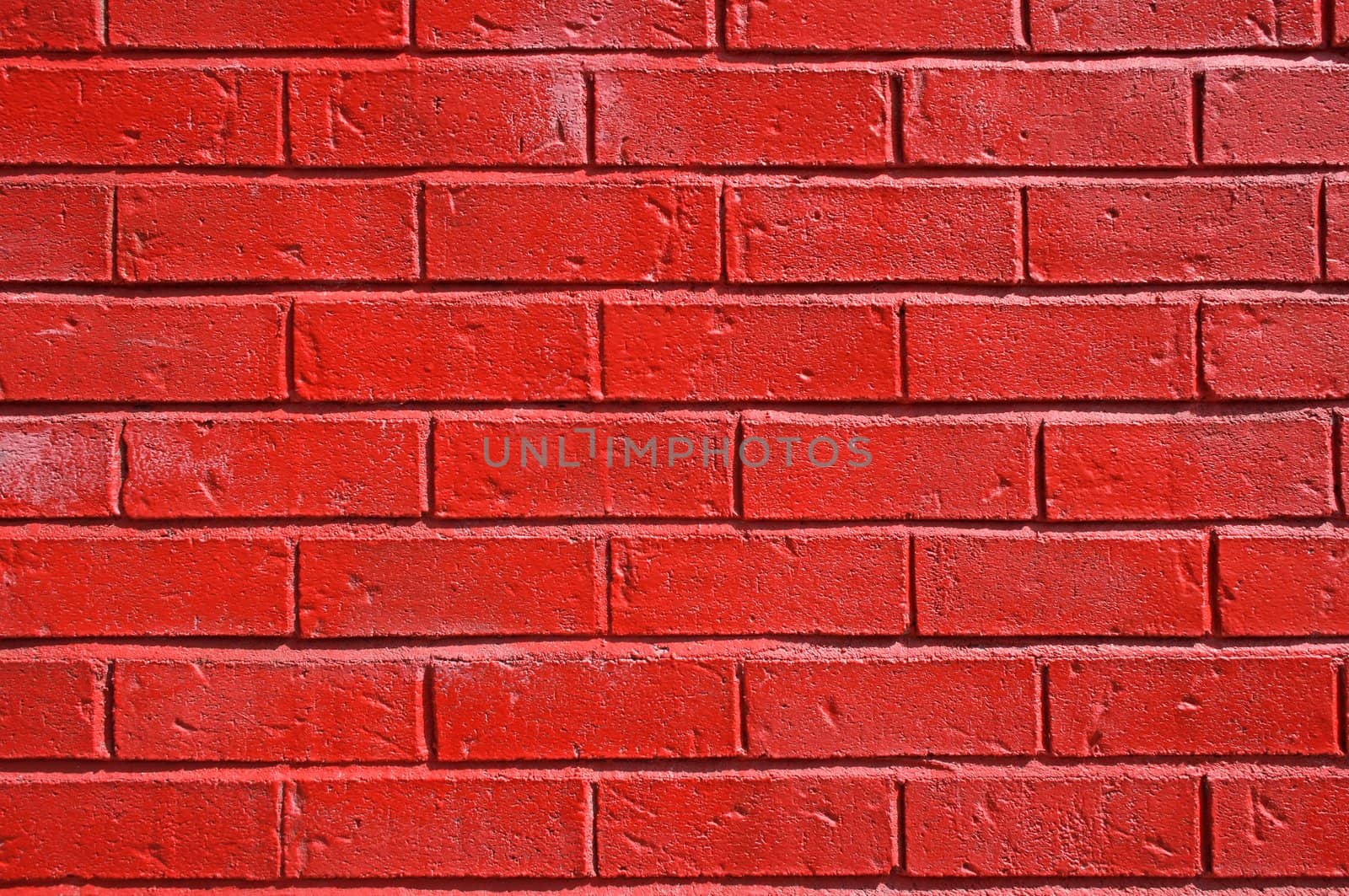 Red painted brick wall background.