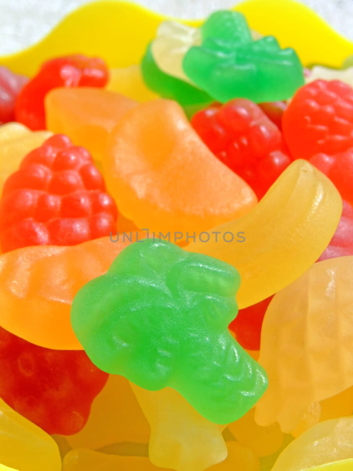 Mixed fruit flavored candies