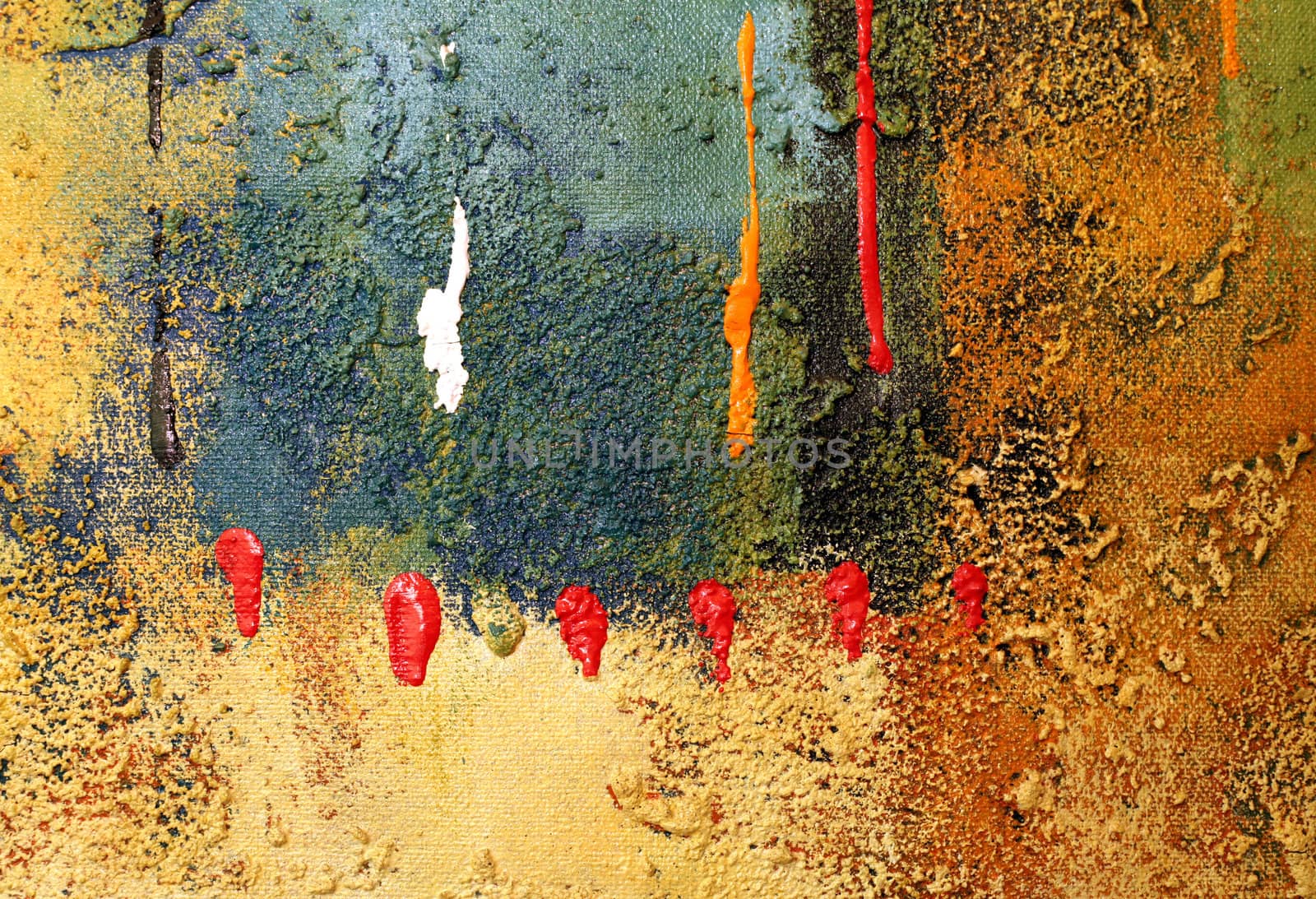 Abstract multi-coloured background drawn by oil paints