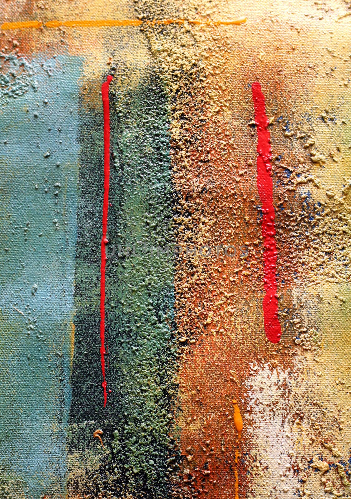 Abstract multi-coloured background drawn by oil paints