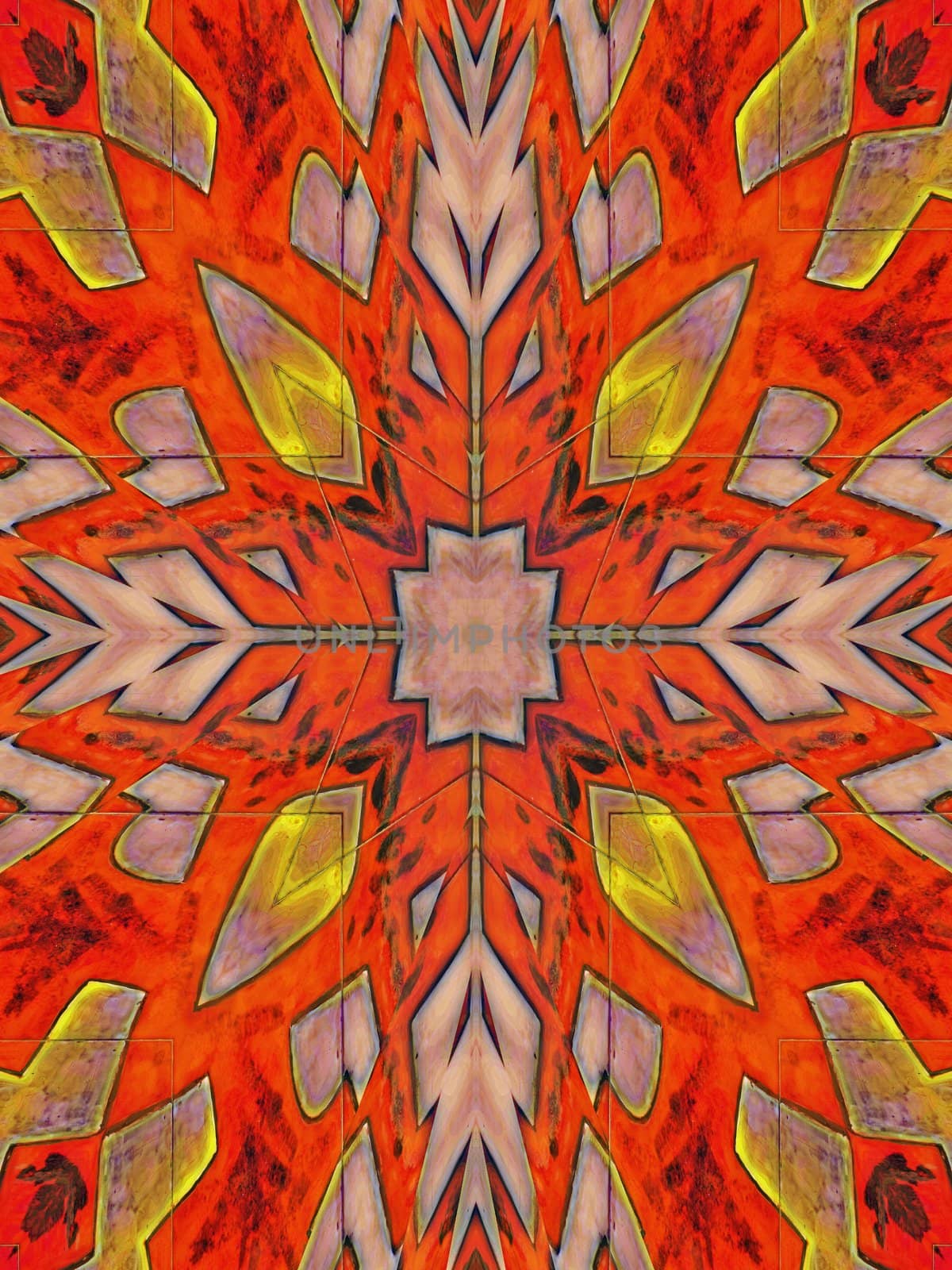abstract red and yellow geometrical pattern