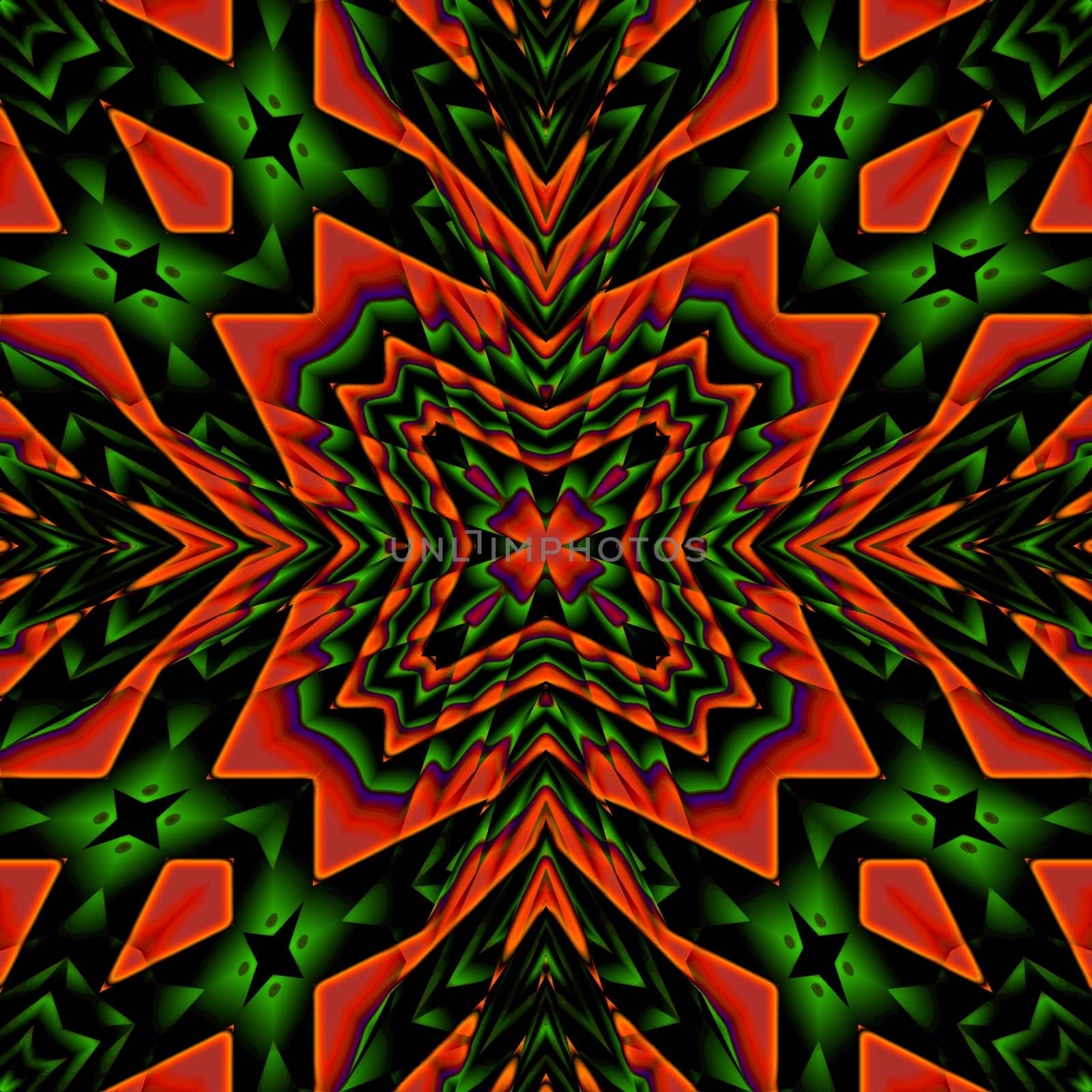 a red and green abstract geometrical pattern illustration