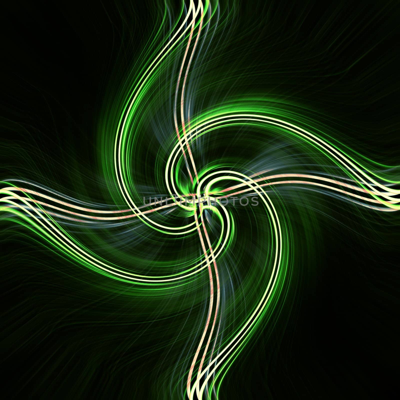 an black and green abstract swirl pattern illustration