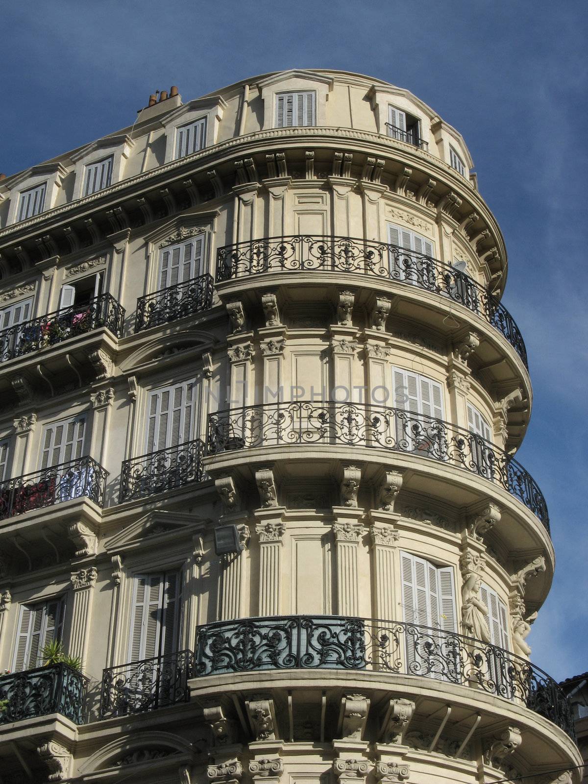 view of an ancient building in Marseille city