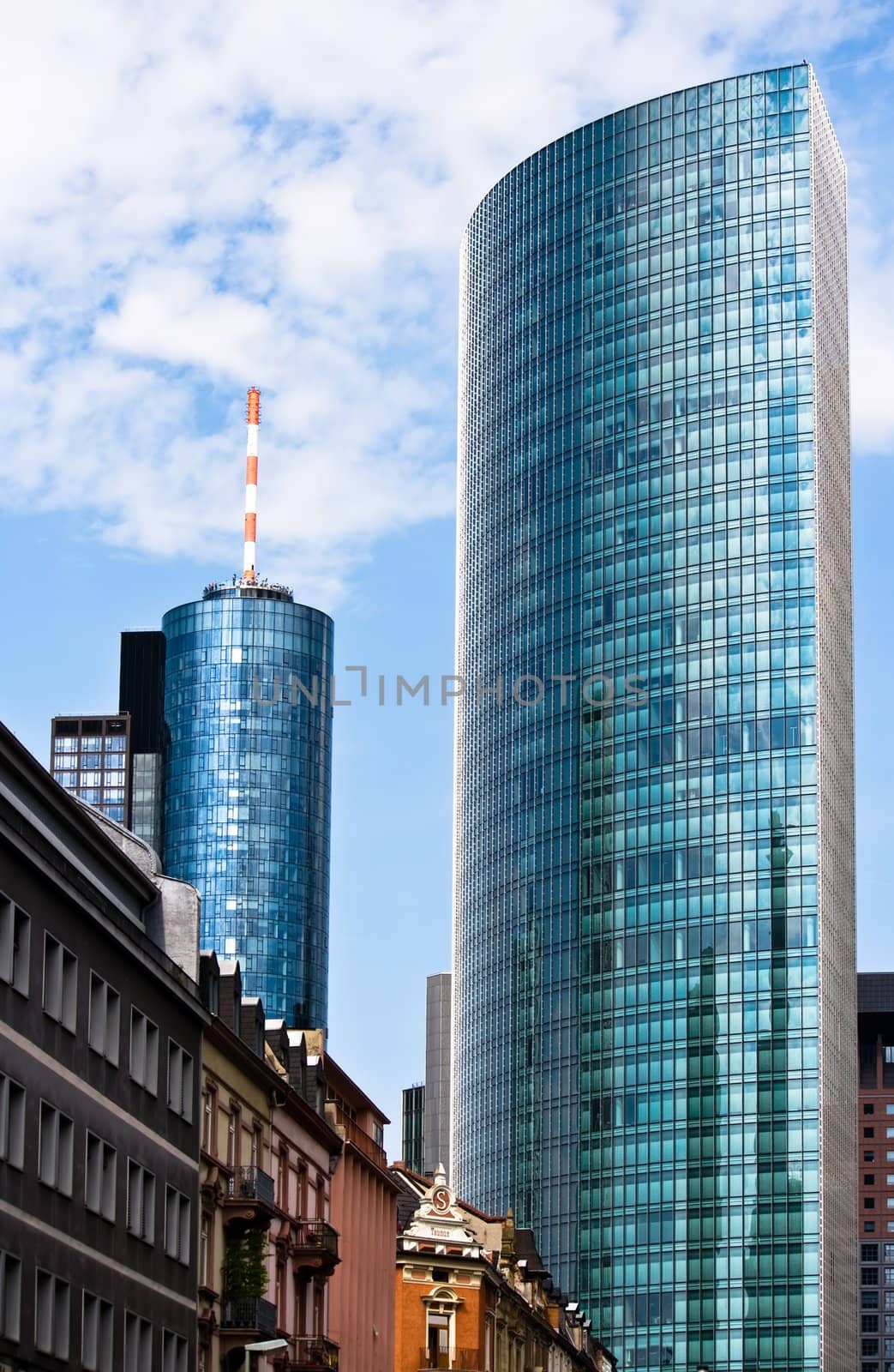 Old and new architecture in Frankfurt, Germany